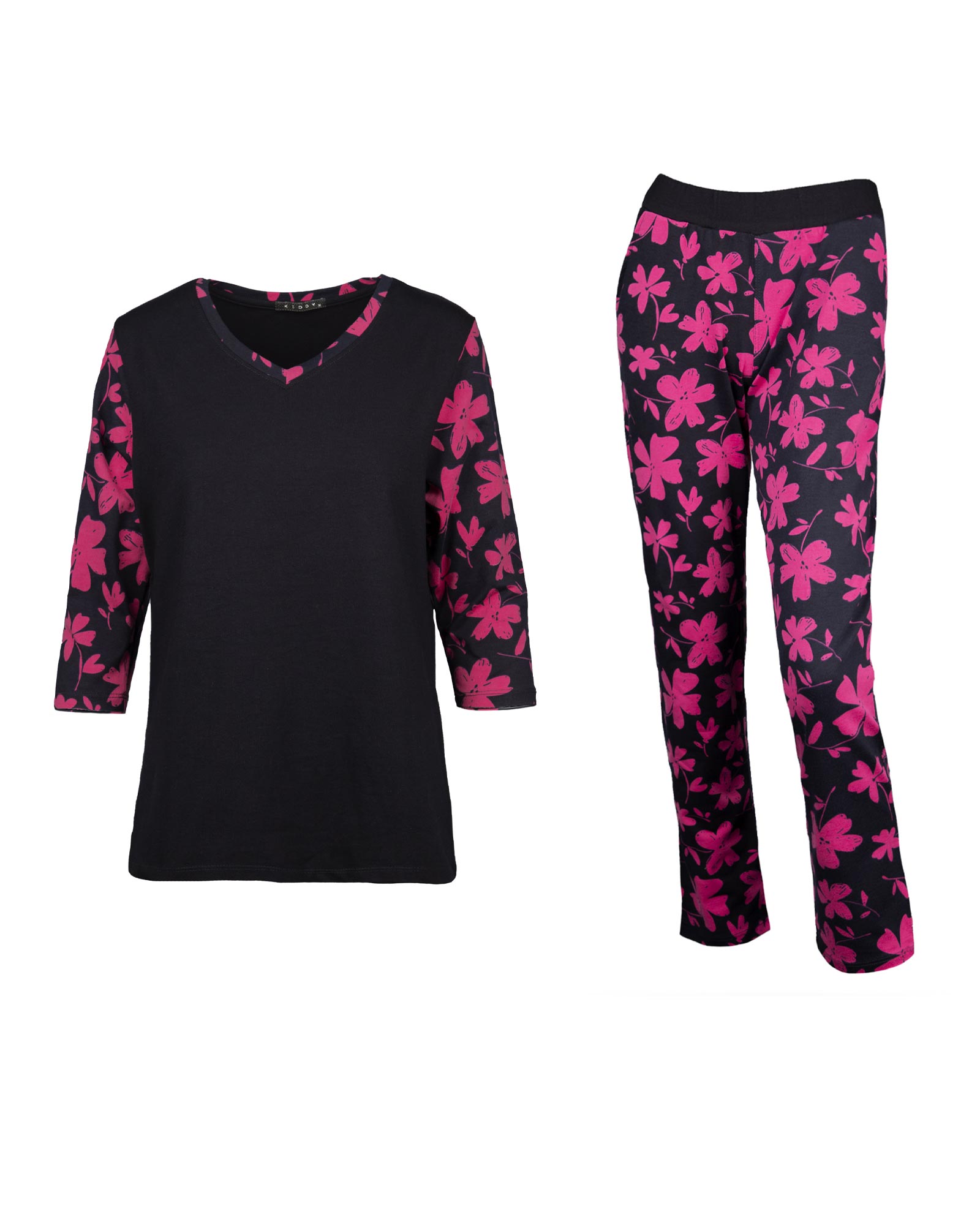 ست تیشرت و شلوار زنانه 12201221- سرخابی (15)