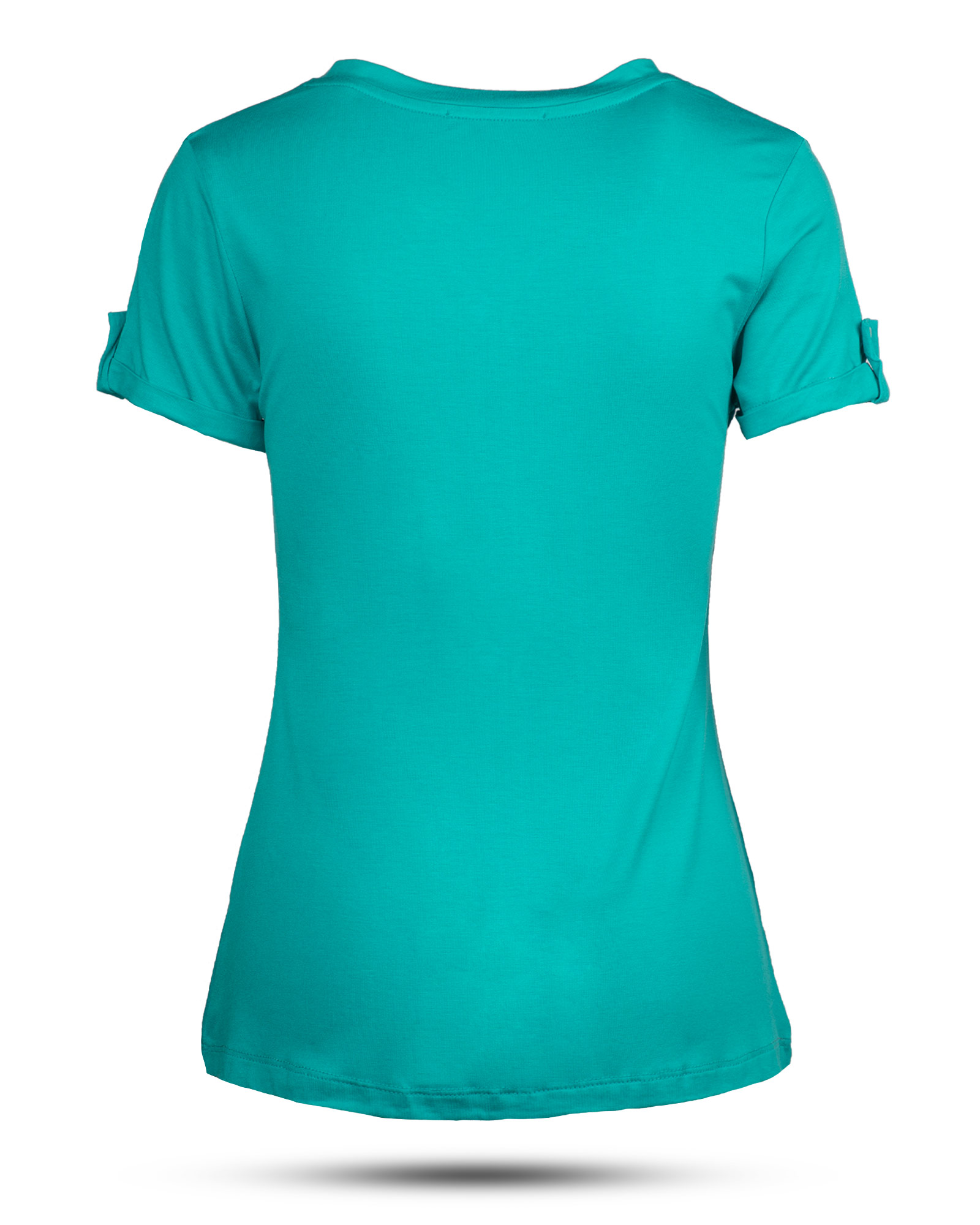 تیشرت زنانه 0848- فیروزه ای تیره (2)