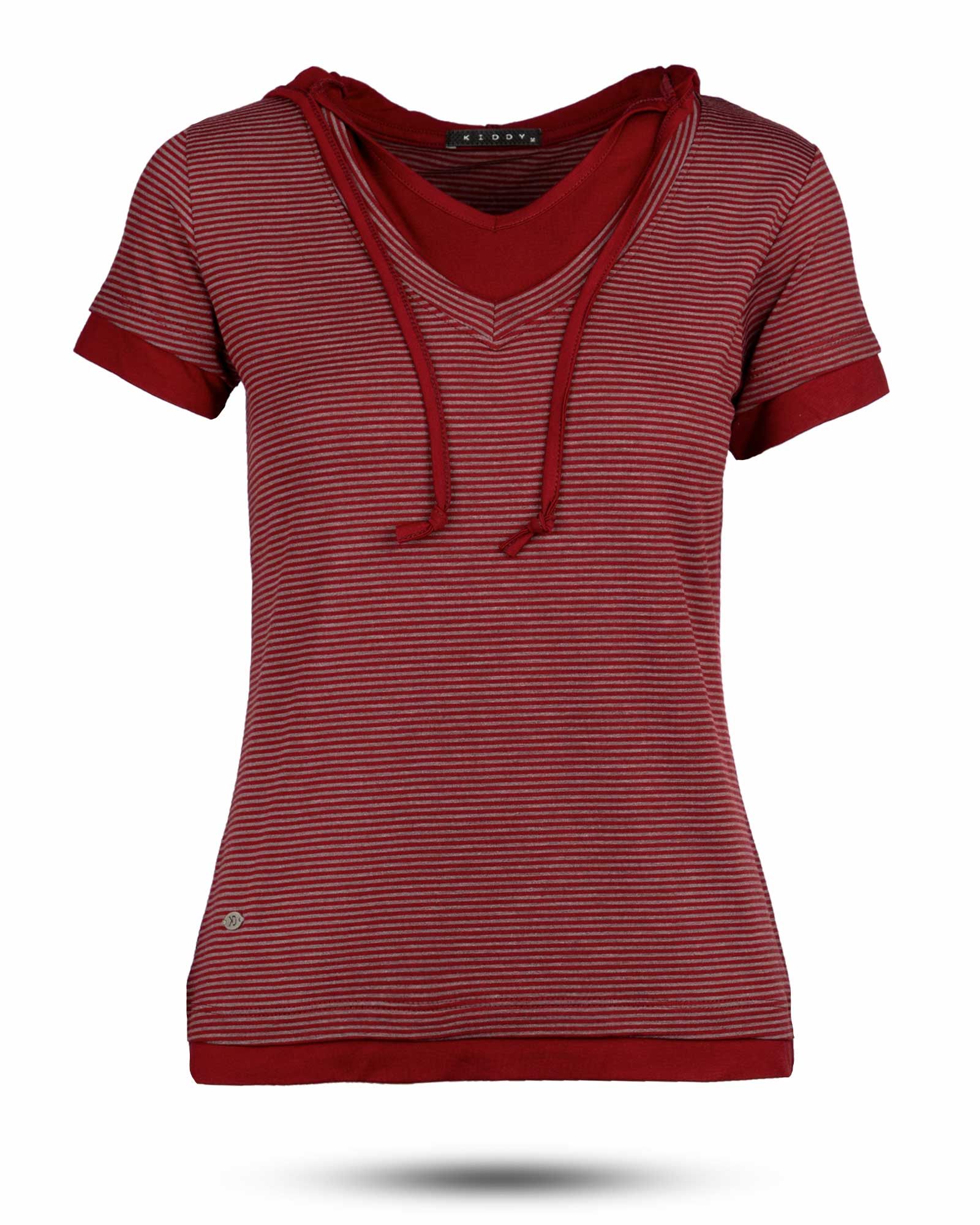 تیشرت زنانه 1295- عنابی (1)