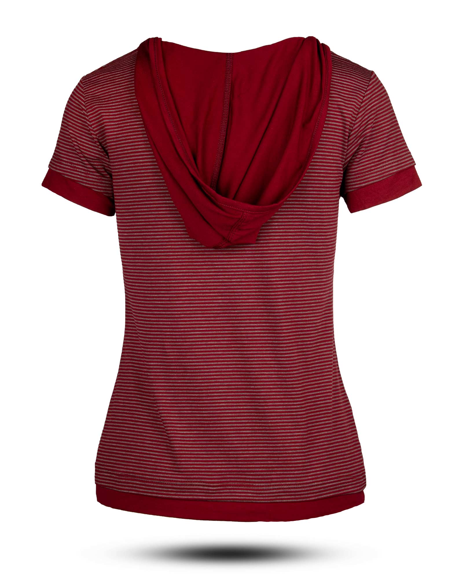 تیشرت زنانه 1295- عنابی (4)