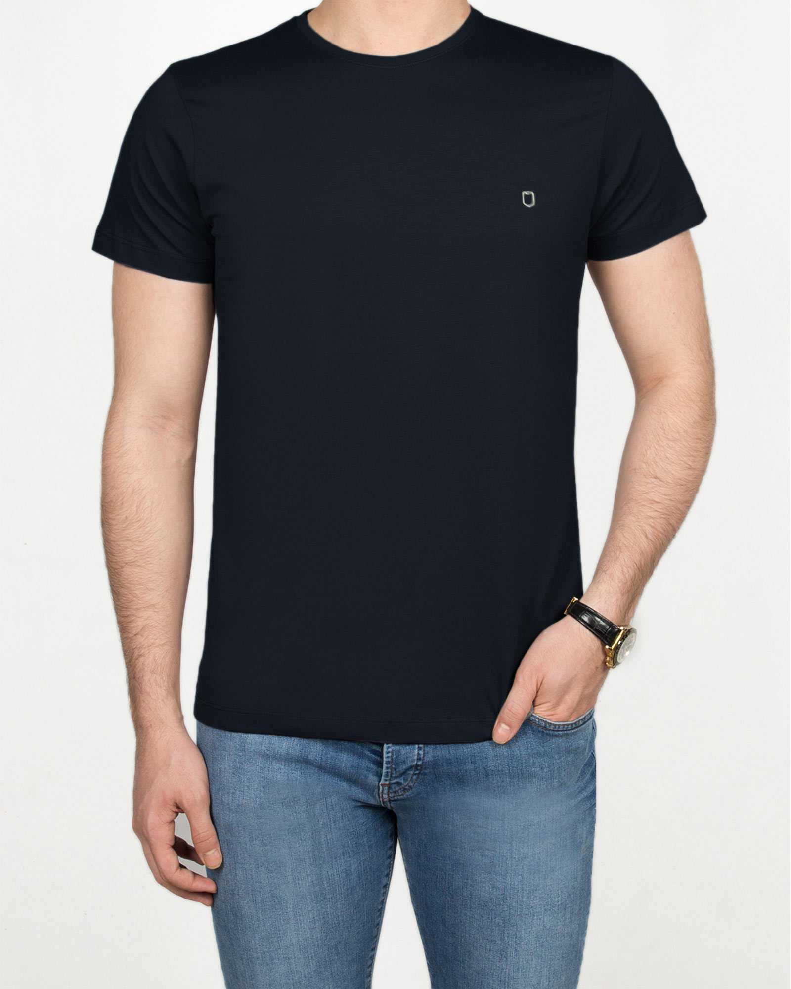 تیشرت مردانه 2350- سرمه ای تیره (1)