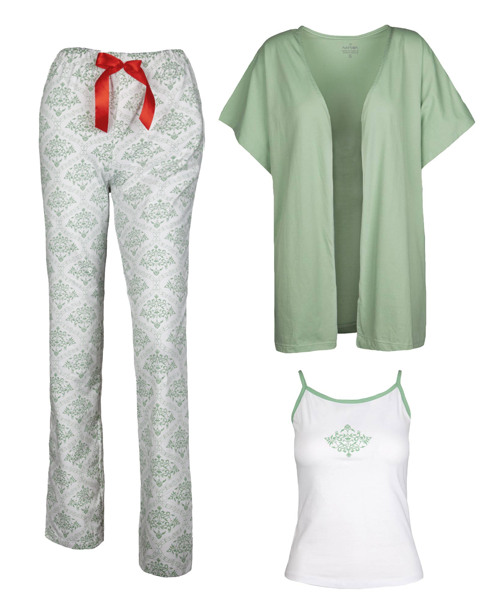 ست لباس راحتی 3 تکه 0725- سبز زمردی (3)