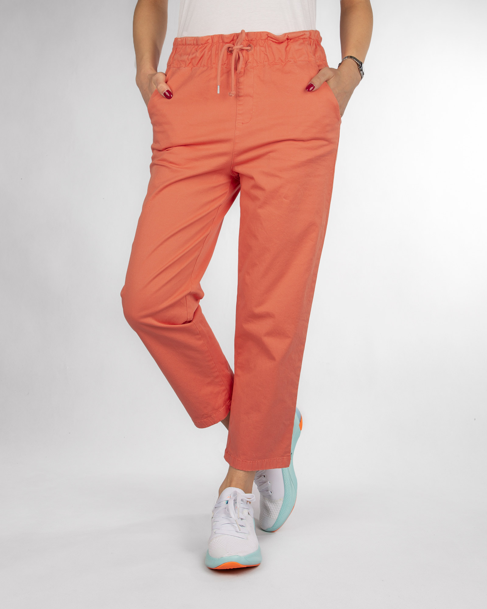 شلوار کتان زنانه vk99011 - گلبهی