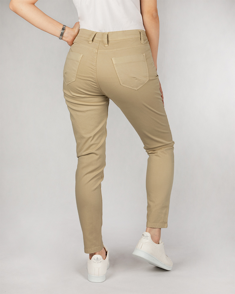 شلوار کتان زنانه vk9910023 (12)- کرمی