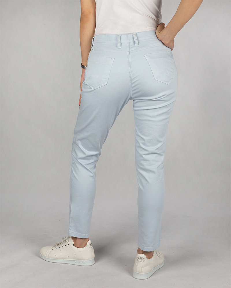 شلوار کتان زنانه vk9910023 - آبی آسمانی (3)