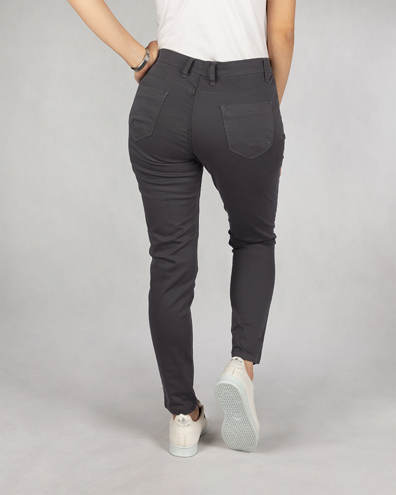 شلوار کتان زنانه vk9910023 - دودی (3)