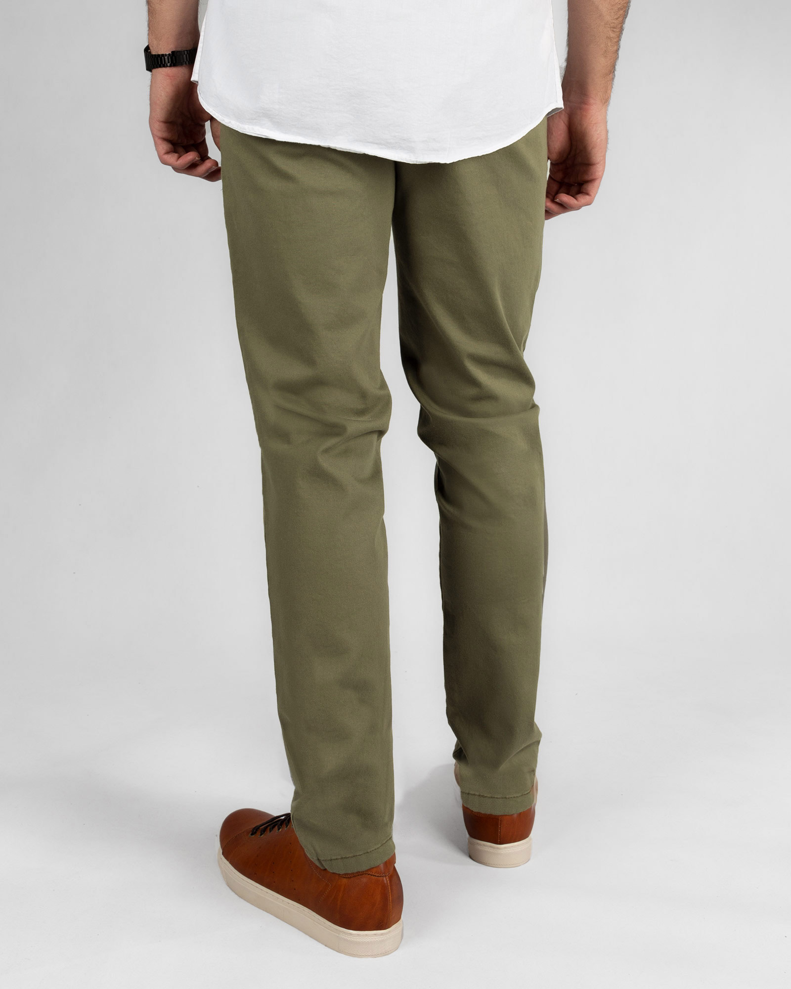 شلوار کتان مردانه VK990703- زیتونی سیر (8)