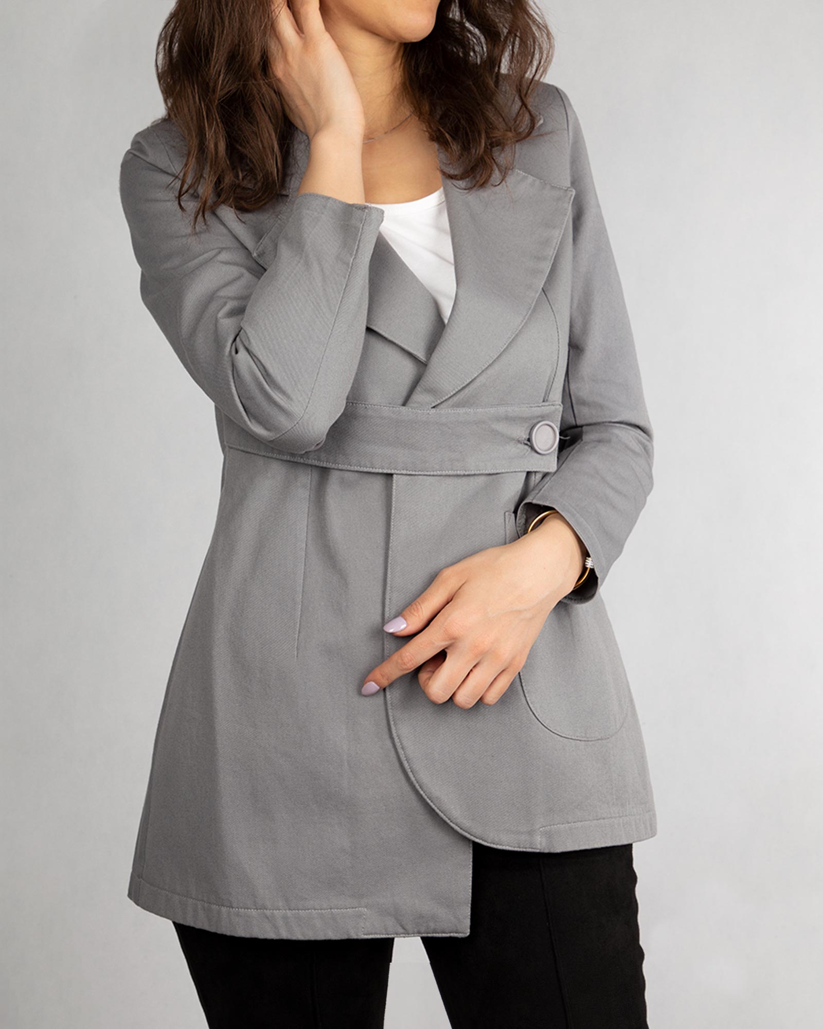 مانتو زنانه کتان 75301