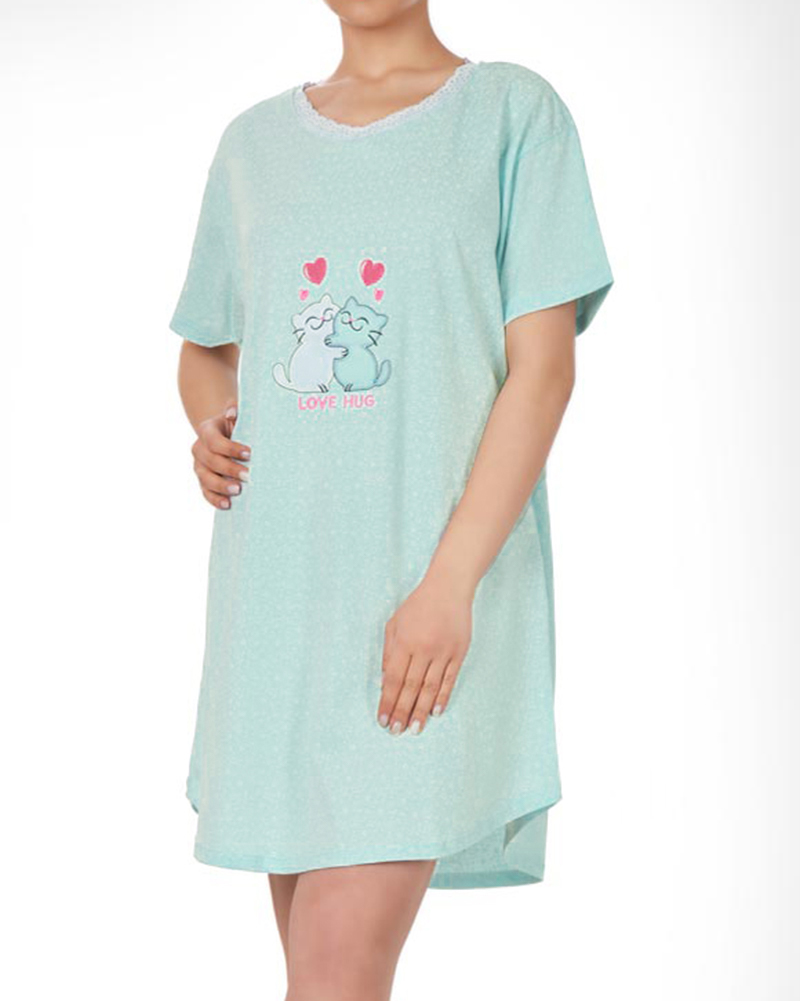 پیراهن زنانه 0818- آبی آسمانی (1)