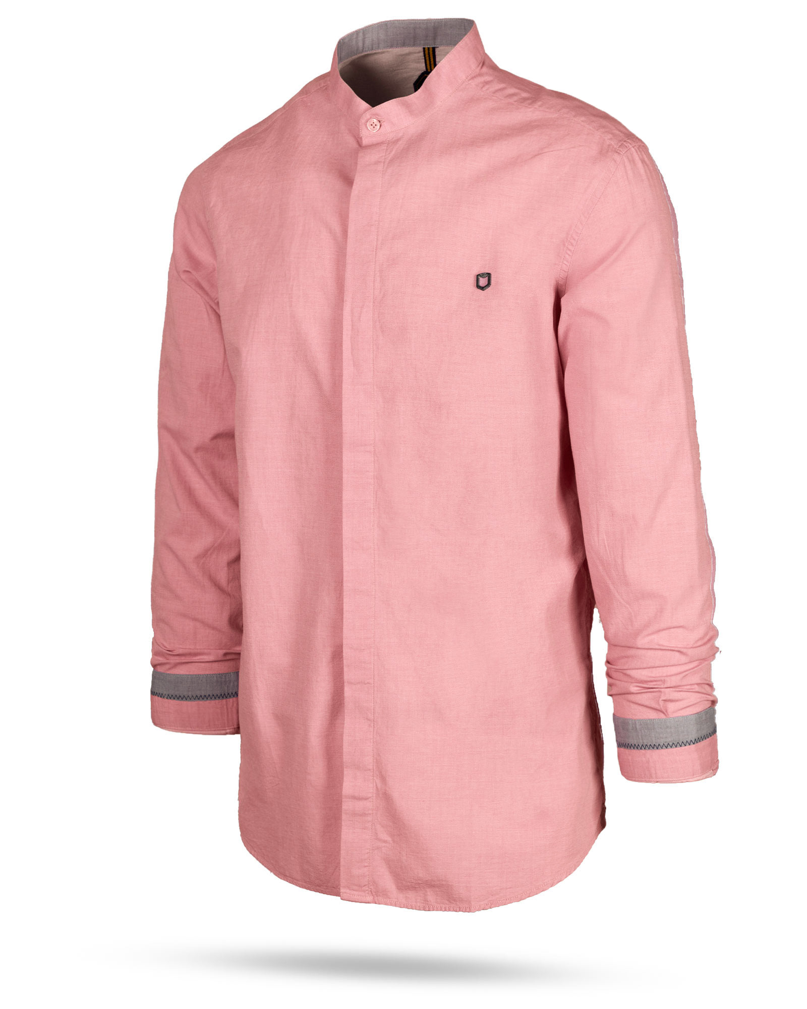 پیراهن نخی مردانه 1197- صورتی تیره (10)