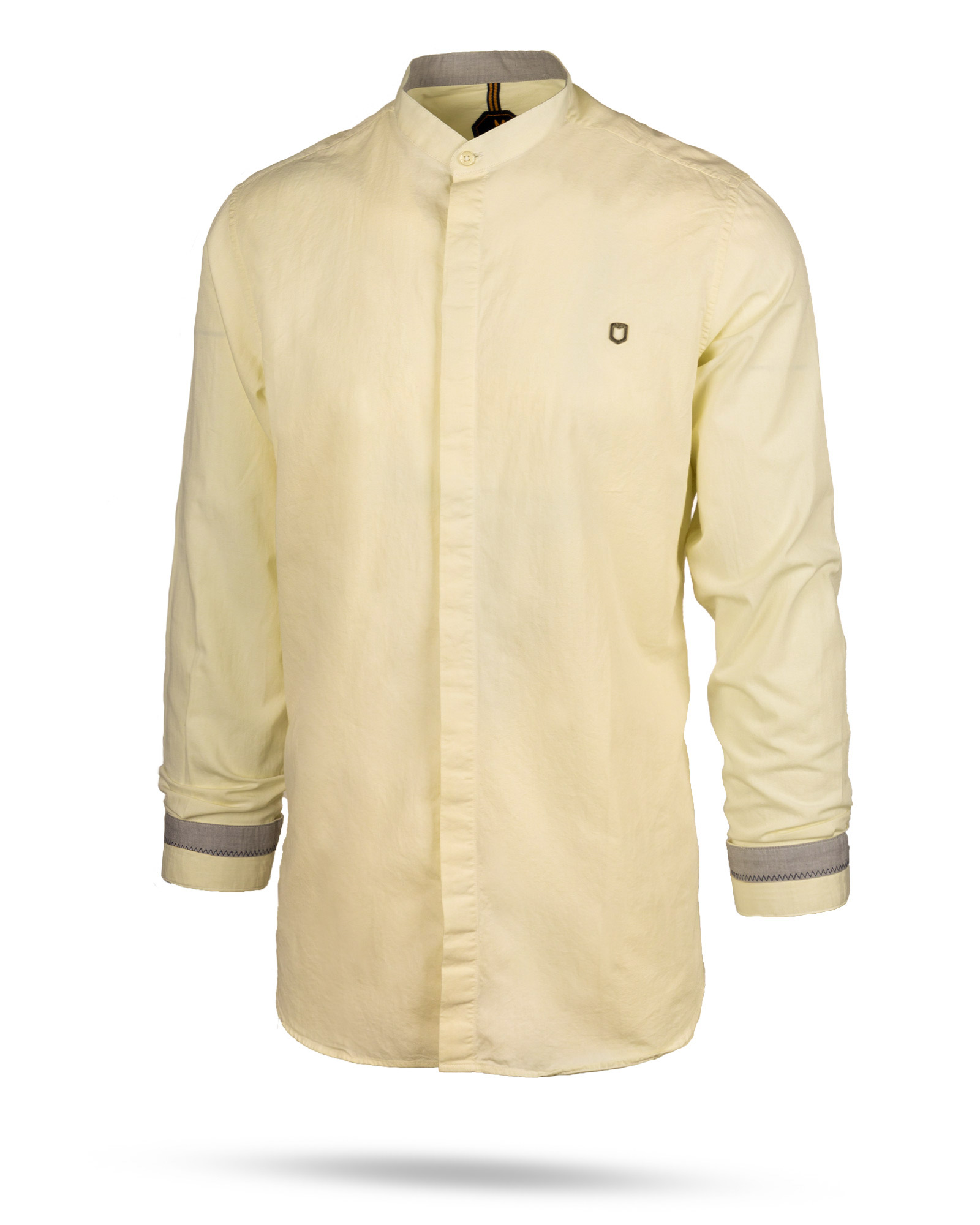 پیراهن نخی مردانه 1197- لیمویی (10)