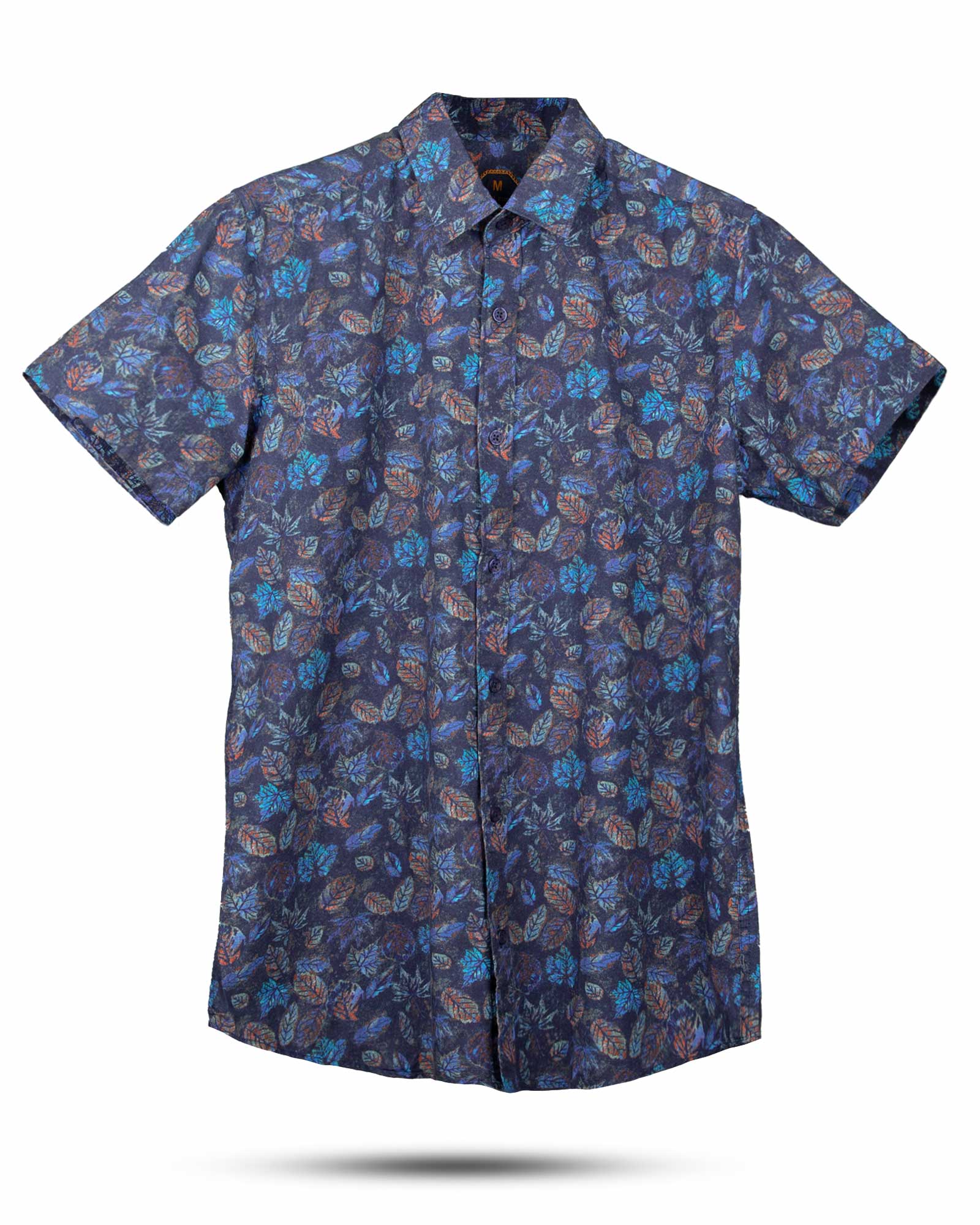 پیراهن نخی مردانه 1444- آبی کاربنی (1)