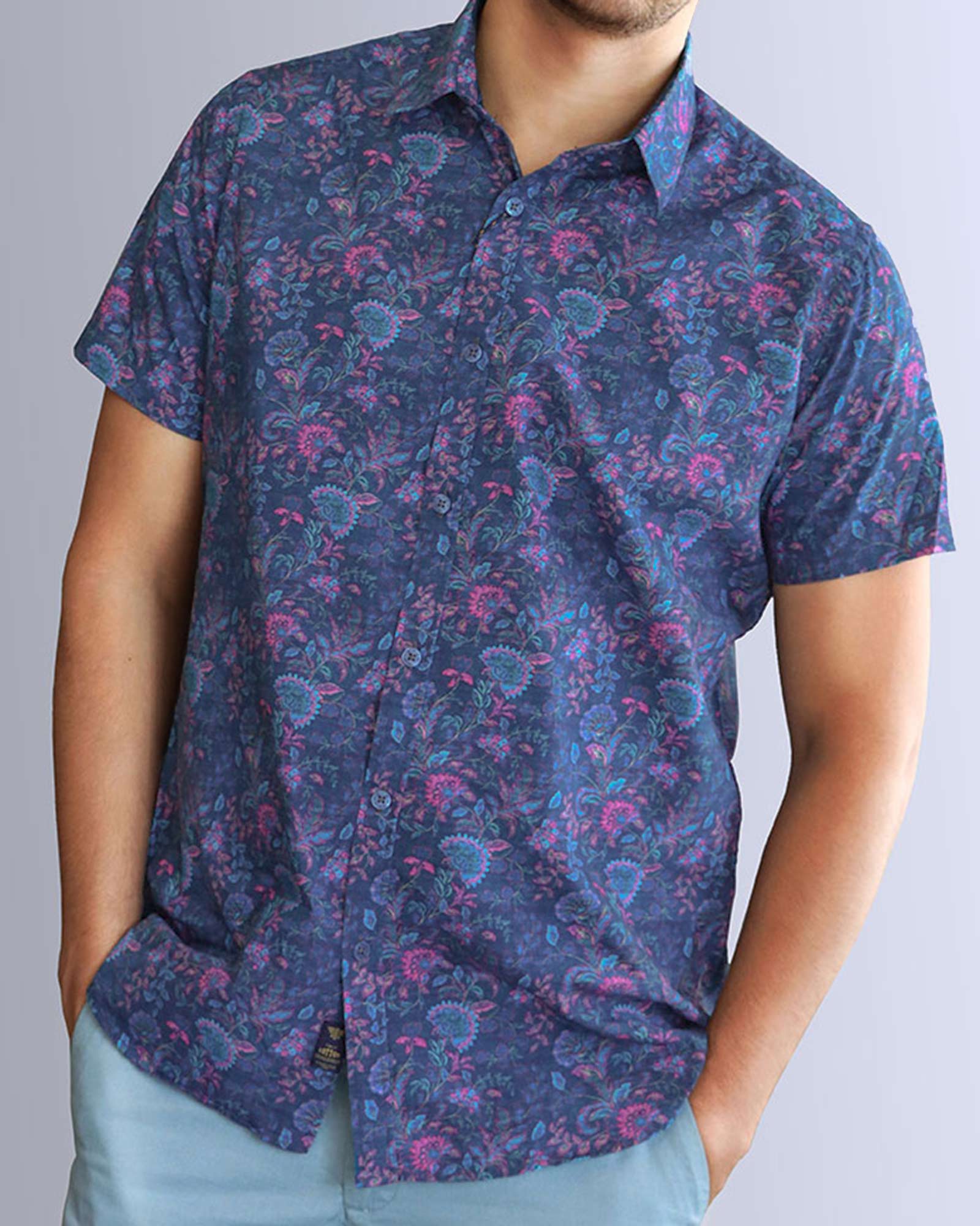 پیراهن نخی مردانه 1444