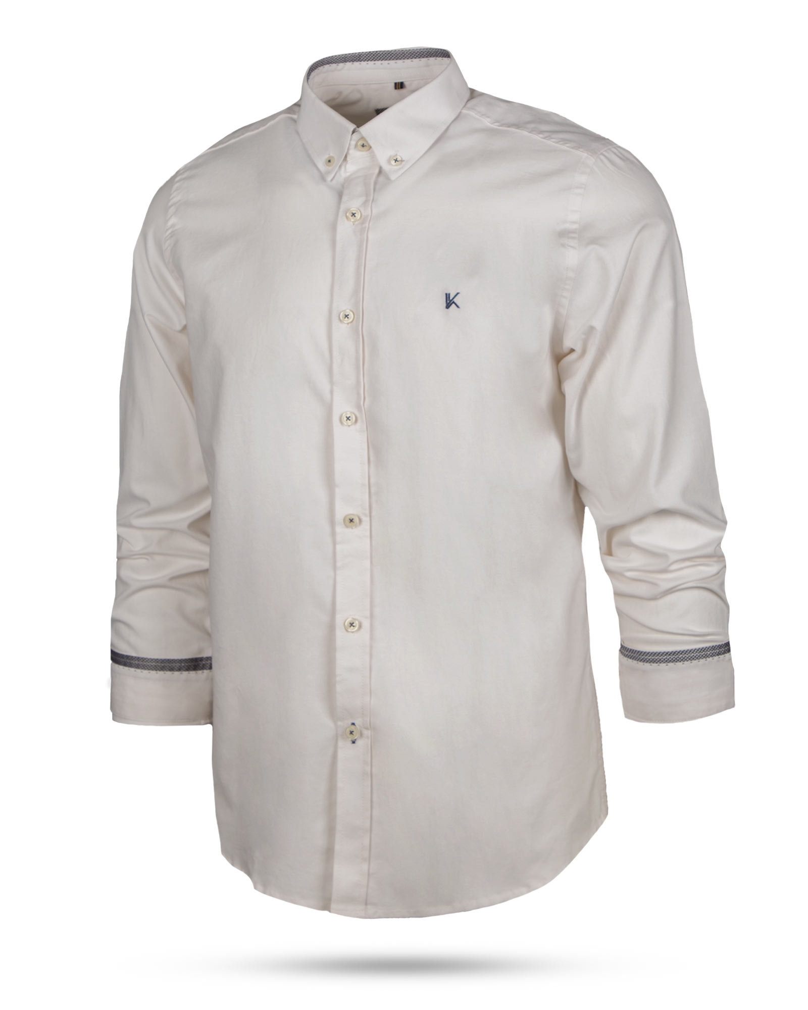 پیراهن نخی مردانه VK9914- سفید (2)