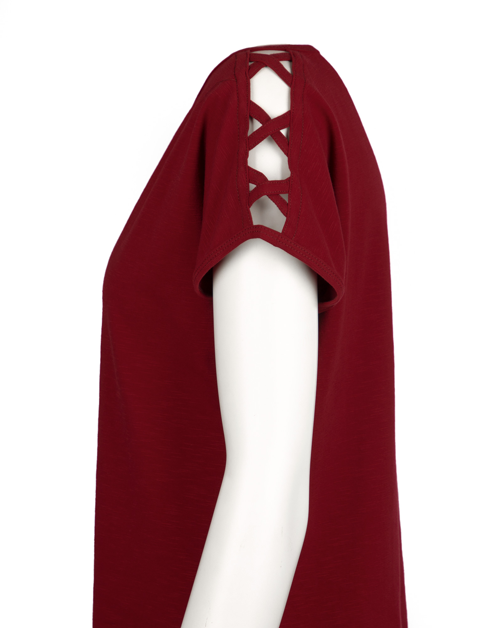 تیشرت دخترانه 0707- عنابی (3)