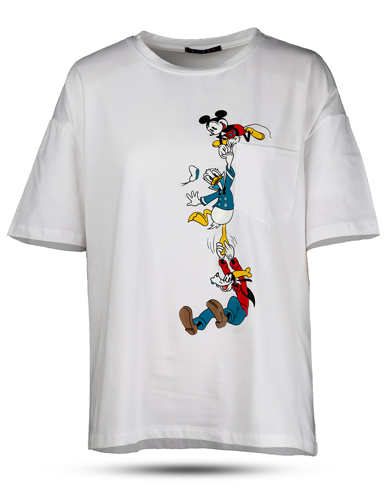 تیشرت زنانه 1293- آبی (2)