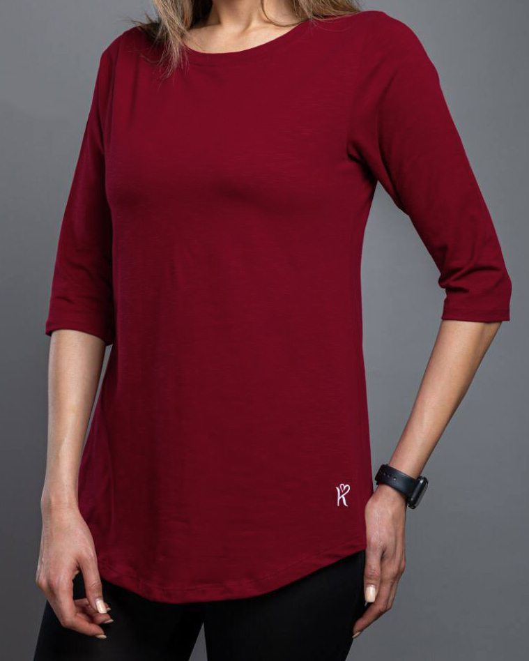 تیشرت زنانه 1306- عنابی (1)