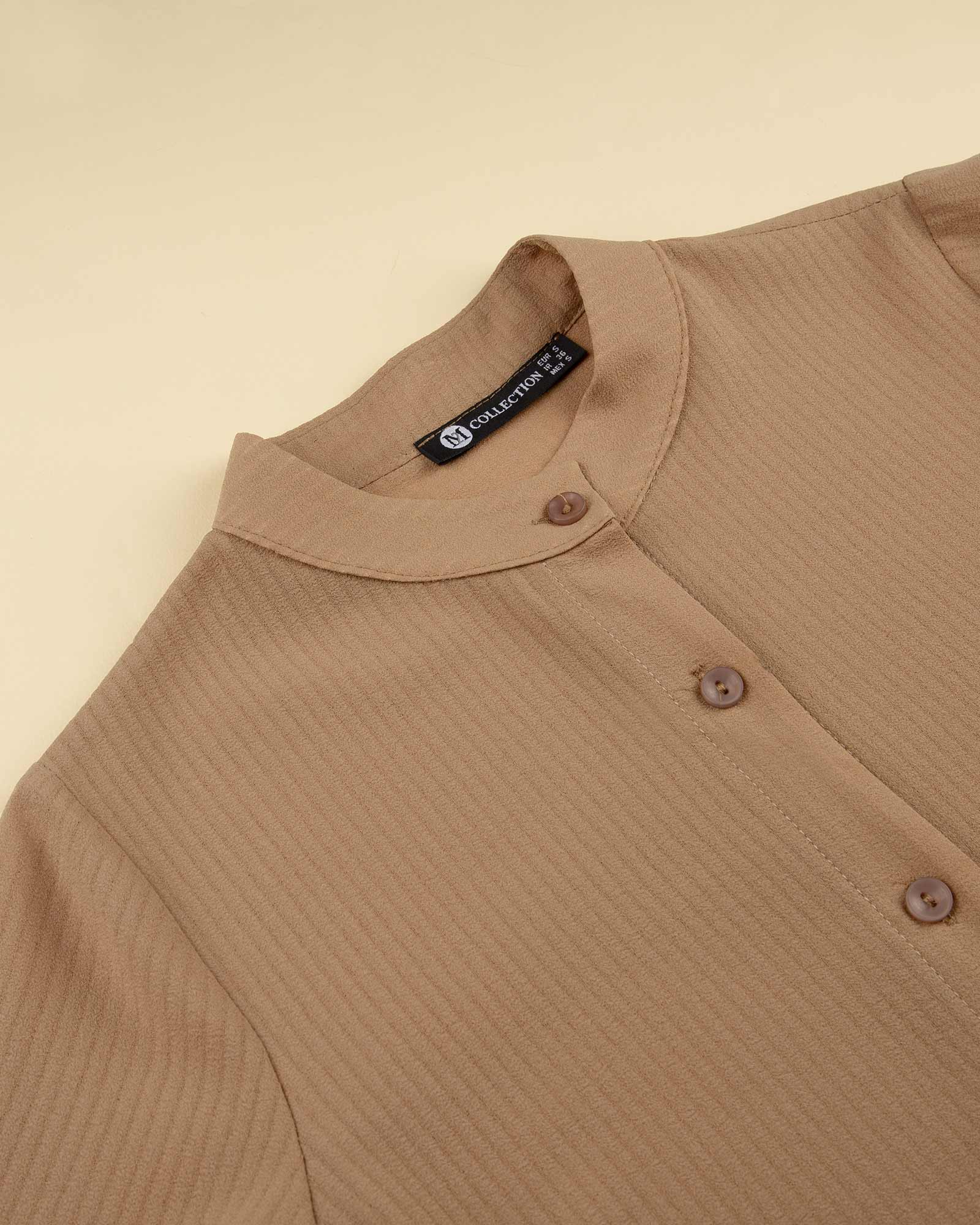 شومیز زنانه 5870- خاکی (3)