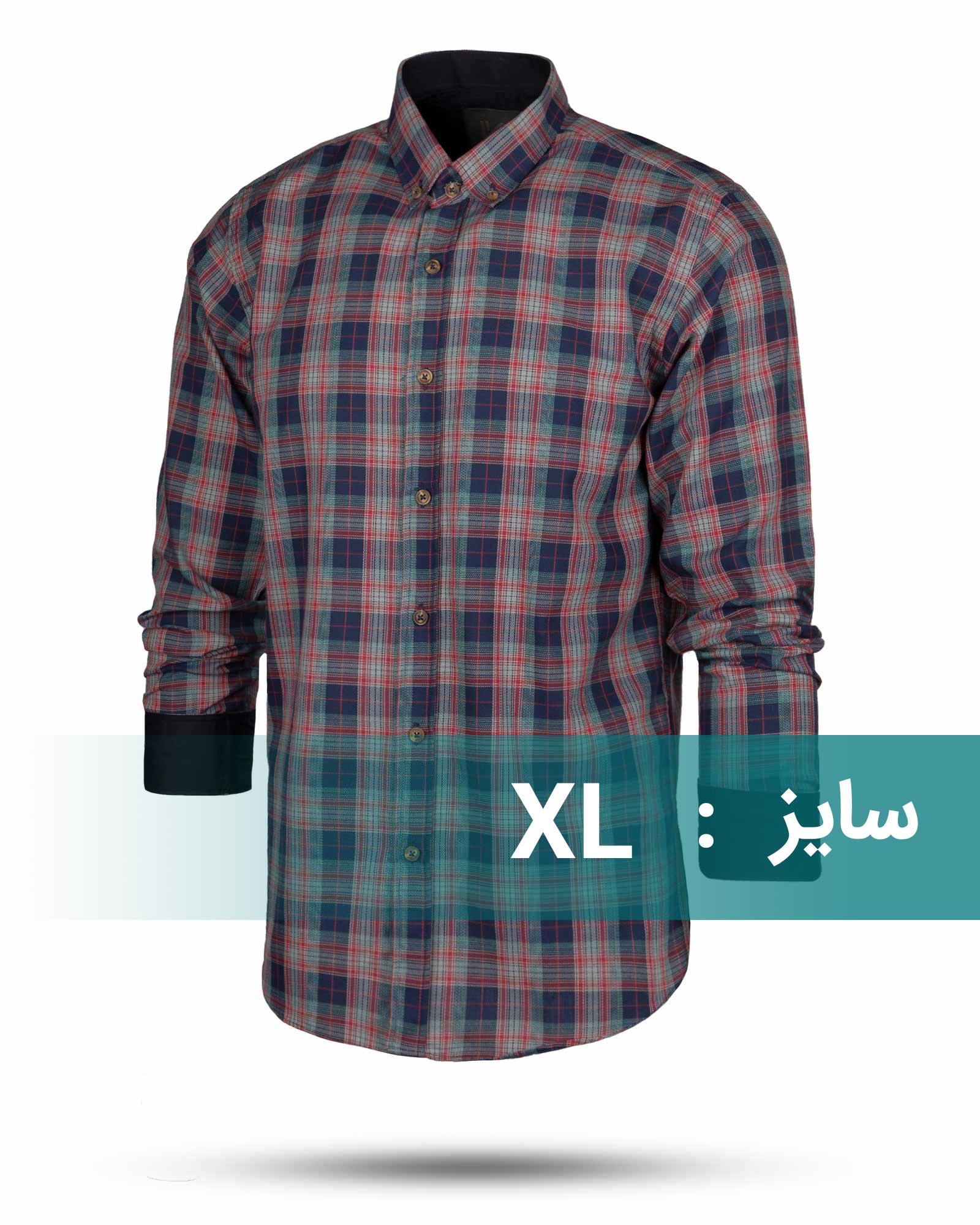 پیراهن چهارخانه RWVK188-T2 - سرمه‌ای