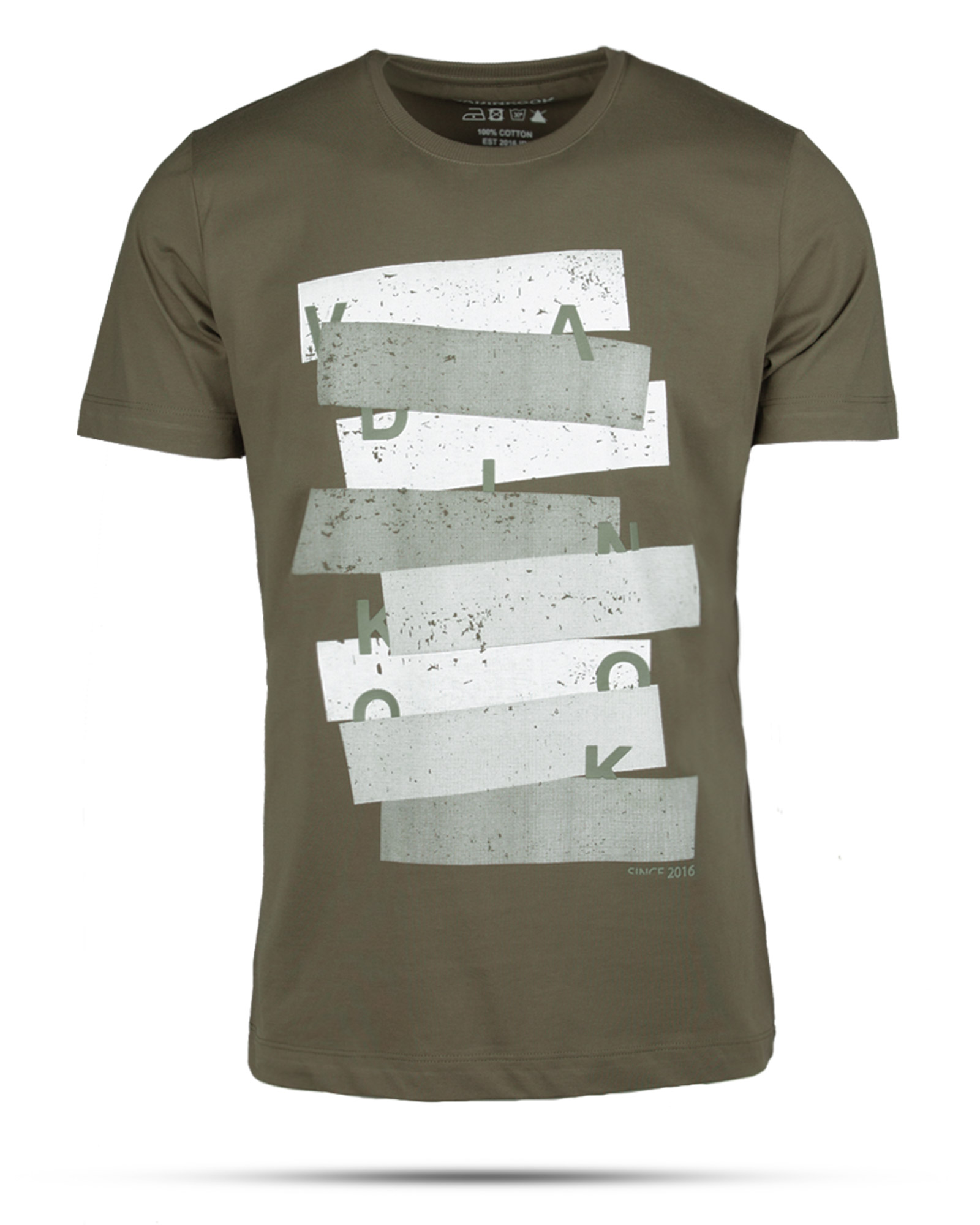 تیشرت نخی مردانه RVK198-T2- زیتونی (1)