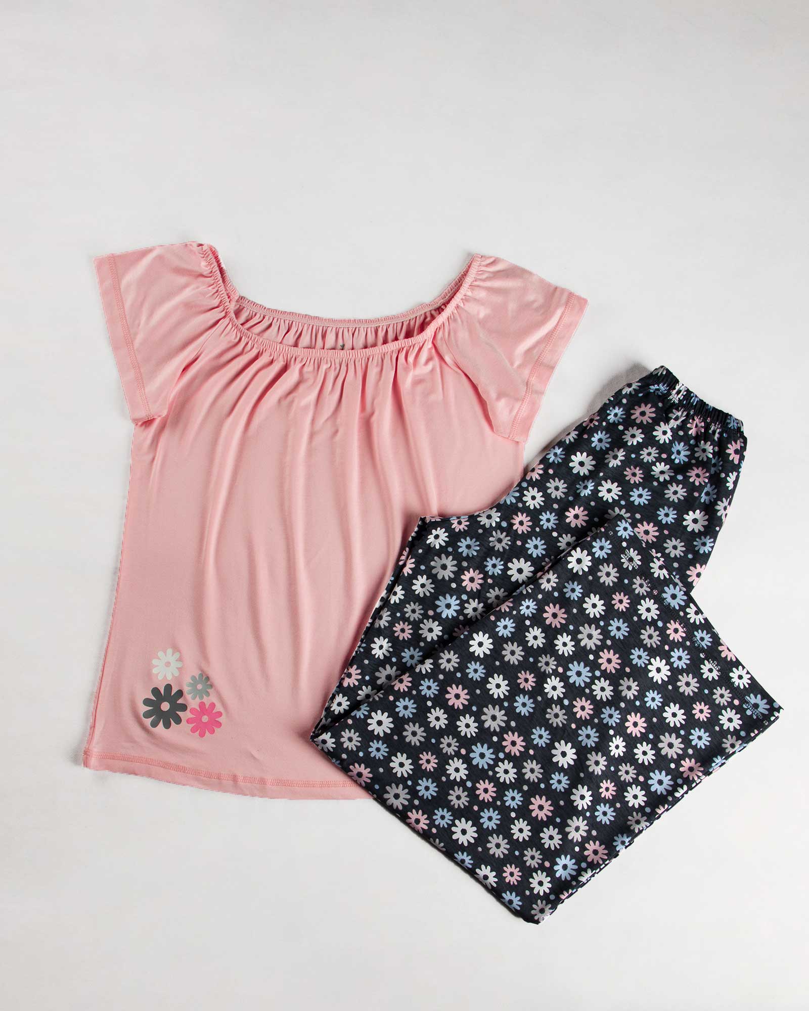 ست تاپ شلوار زنانه 0666- صورتی (3)