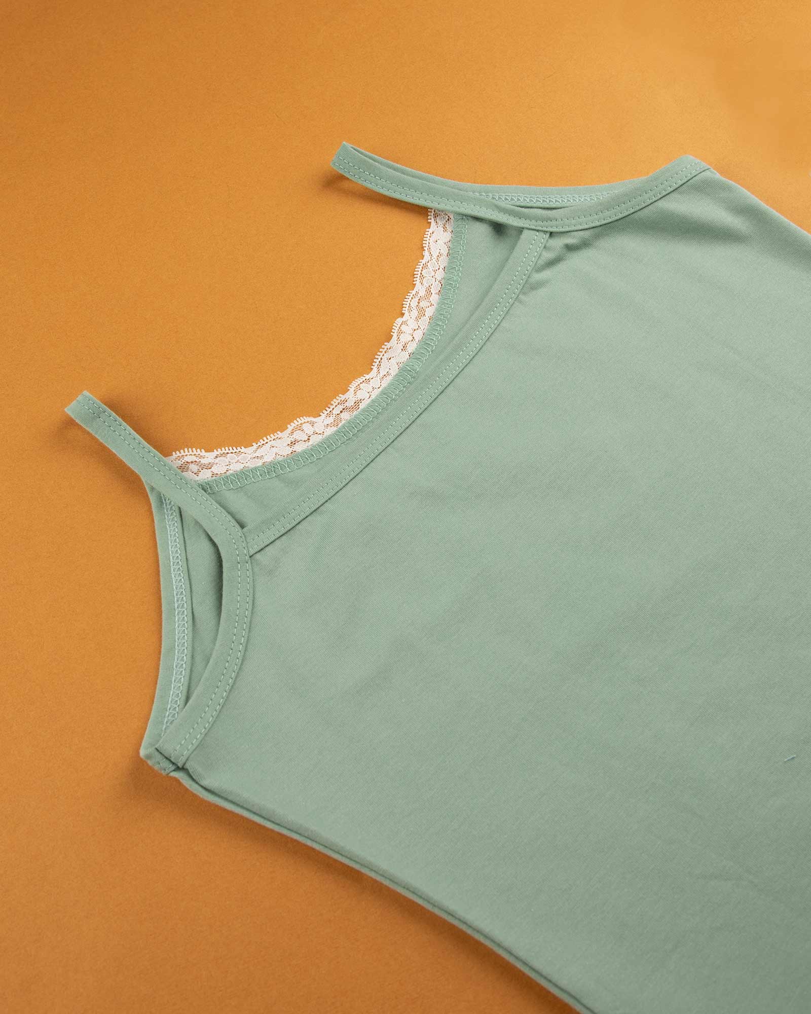 ست تاپ و شلوارک زنانه 0721- سبز کمرنگ (6)