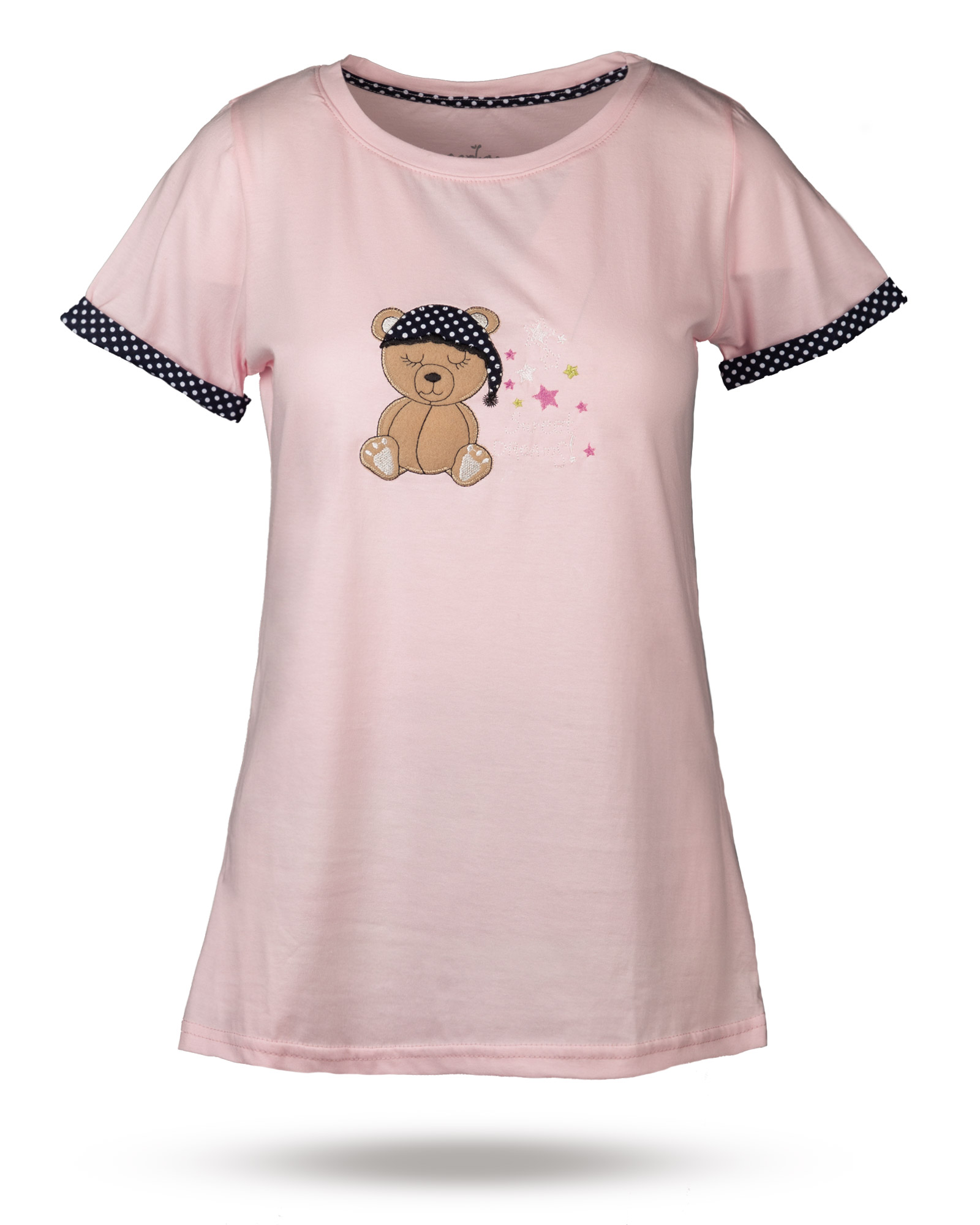 ست تیشرت و شلوار زنانه 0732- صورتی (1)