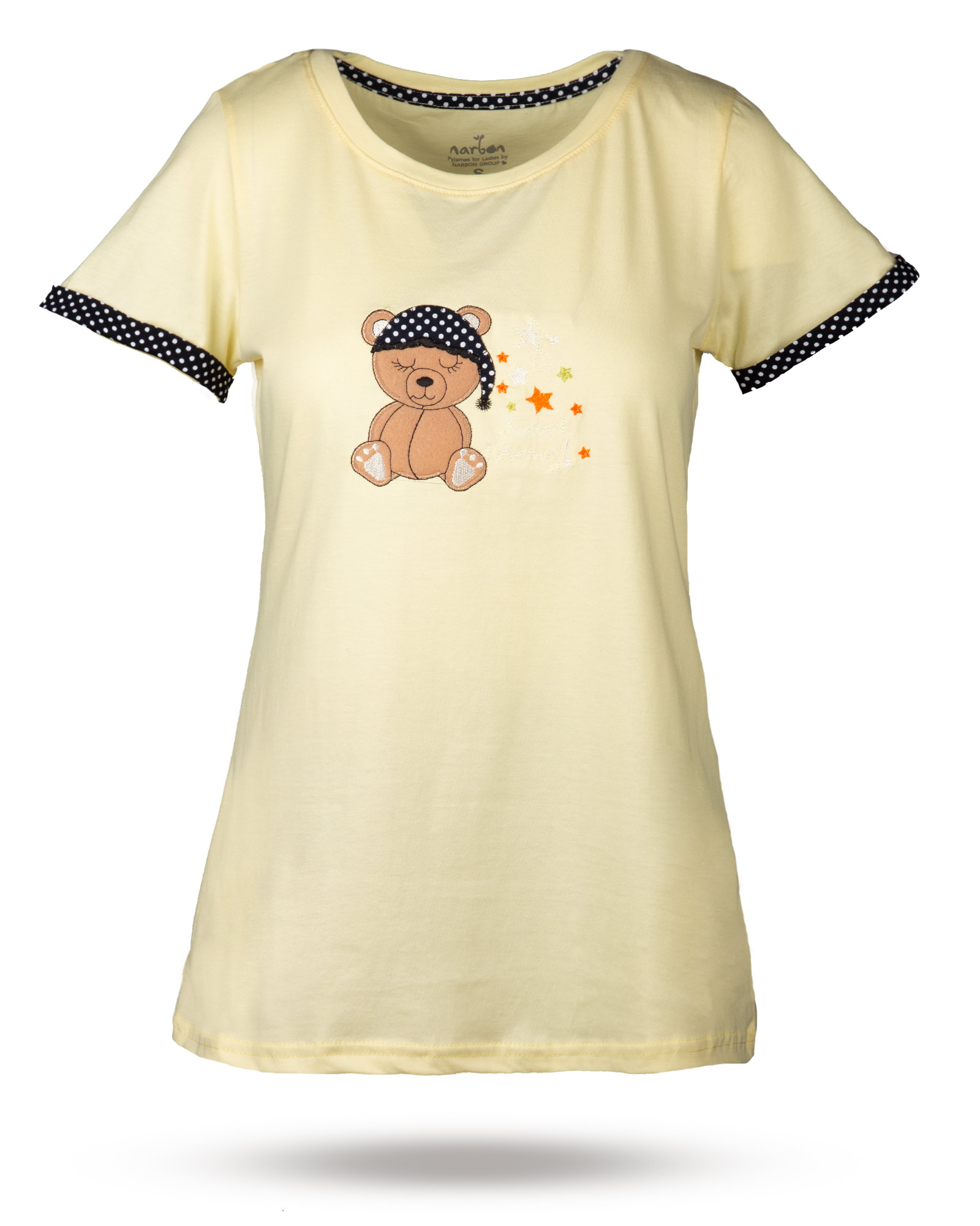 ست تیشرت و شلوار زنانه 0732- لیمویی (1)