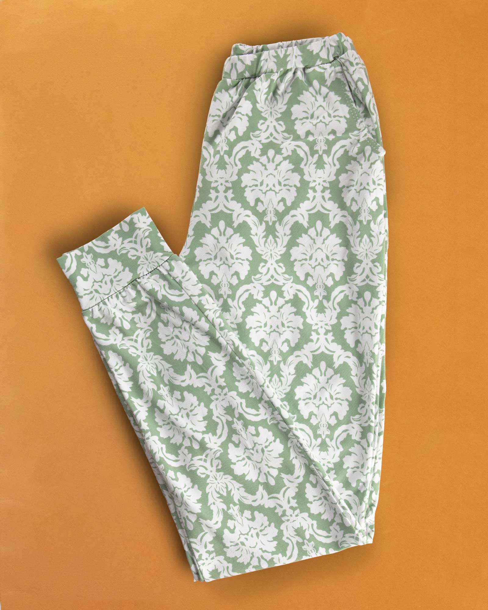 شلوار راحتی زنانه 0738- سبز کمرنگ (5)