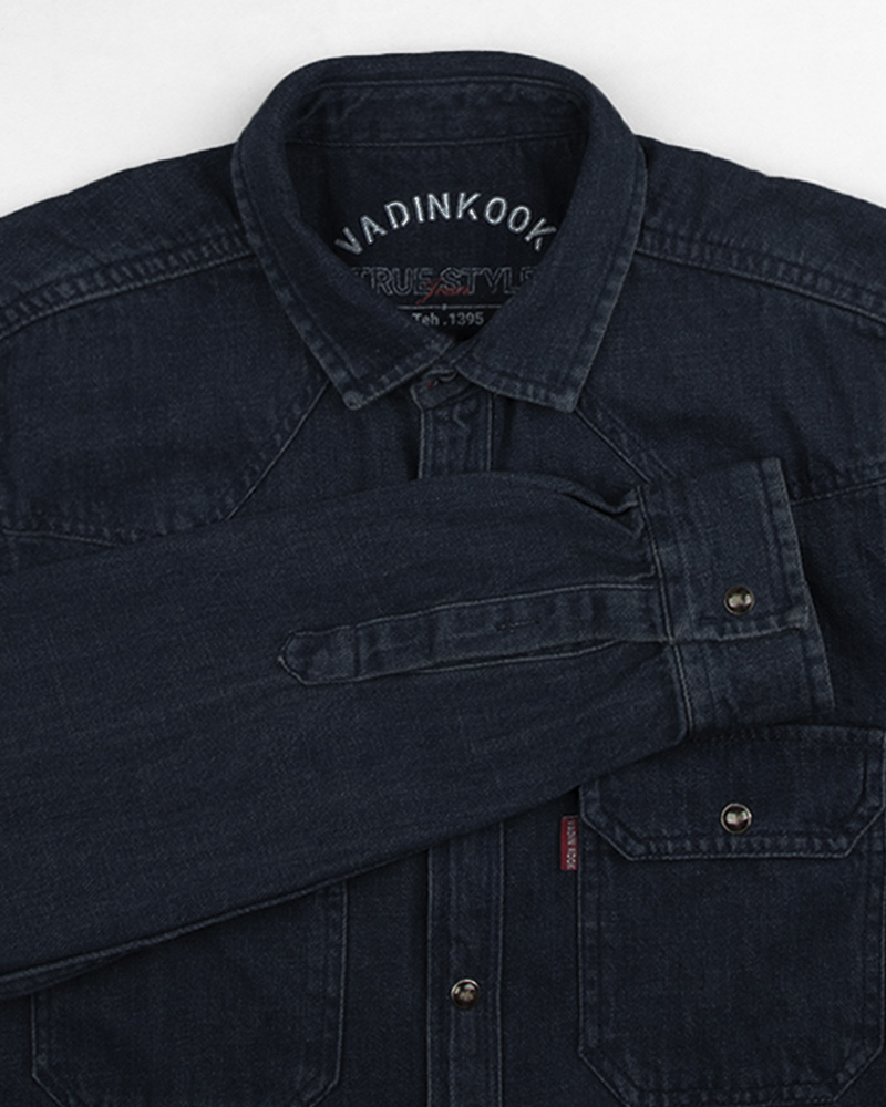پیراهن جینVKJ378- آبی تیره (1)
