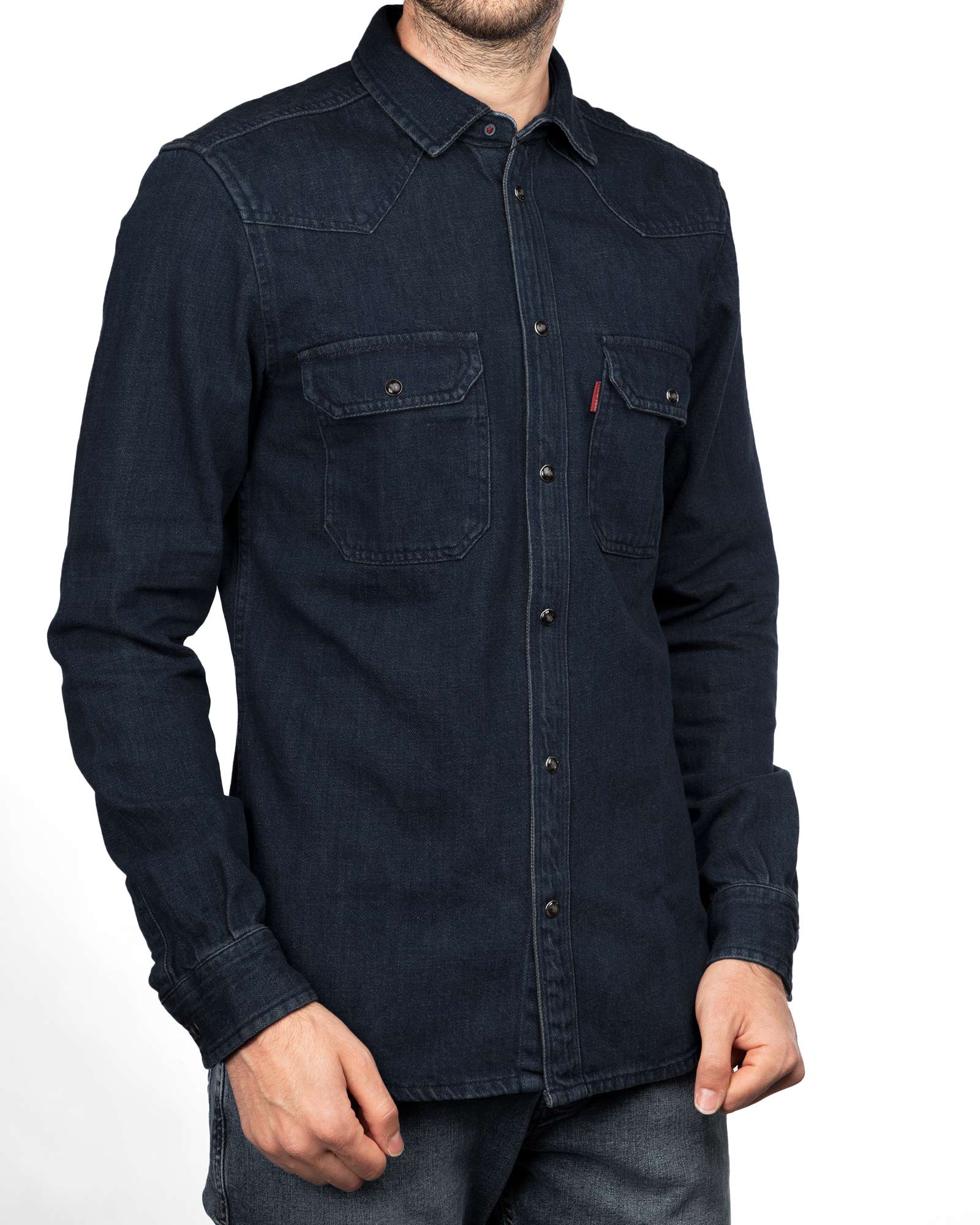 پیراهن جینVKJ378- آبی تیره (2)