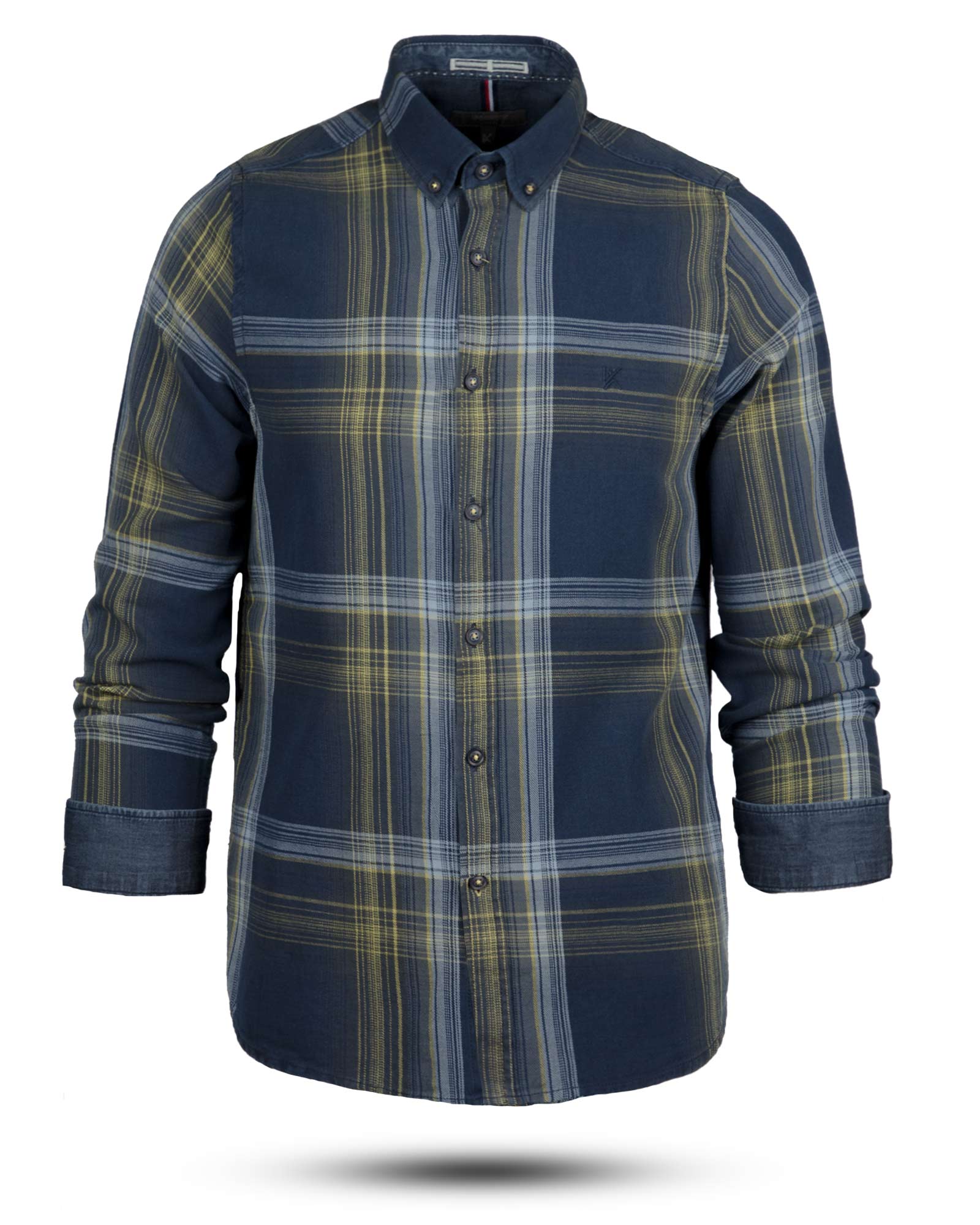 پیراهن نخی مردانه VK990- زرد (1)