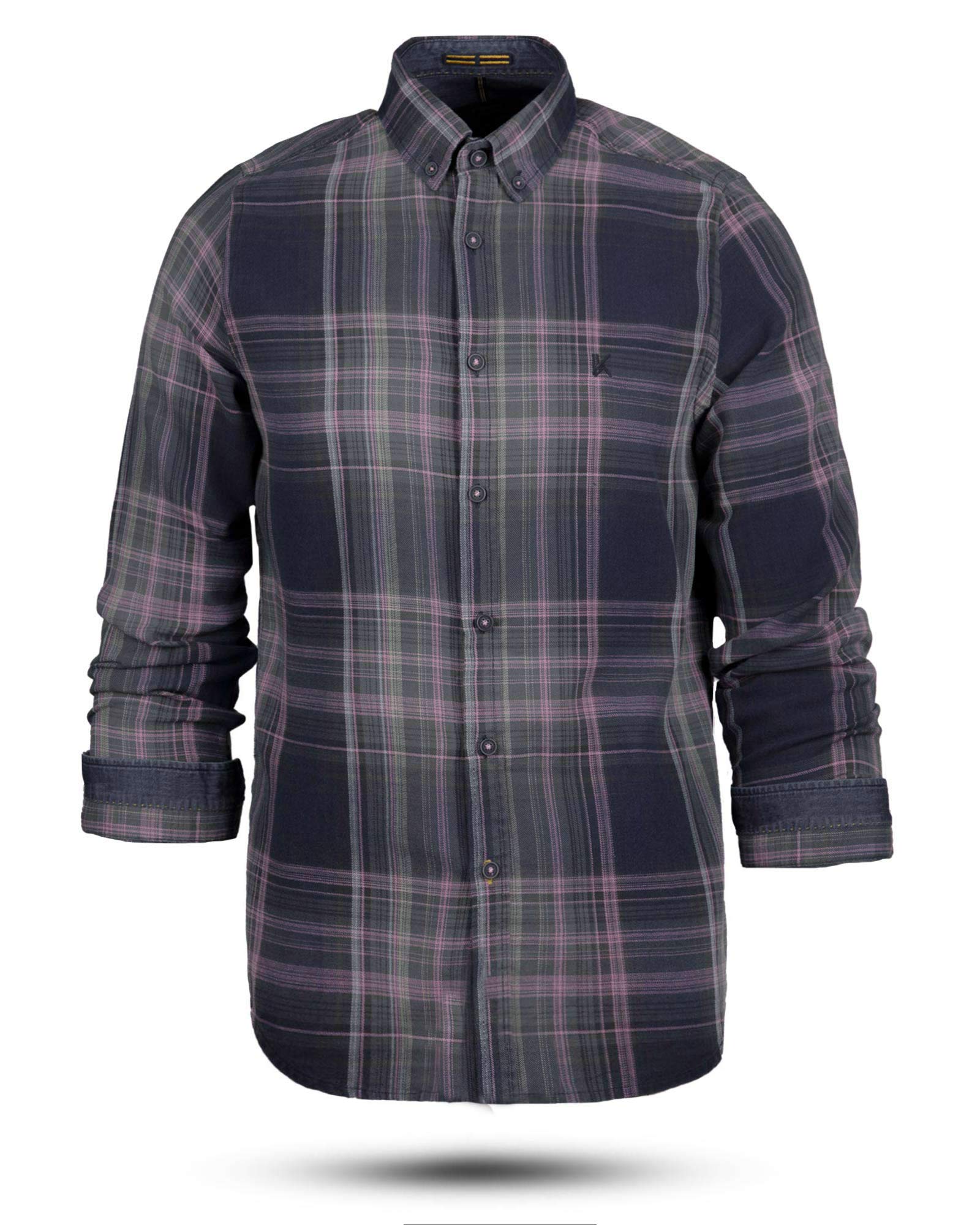 پیراهن نخی مردانه VK990- کالباسی (1)