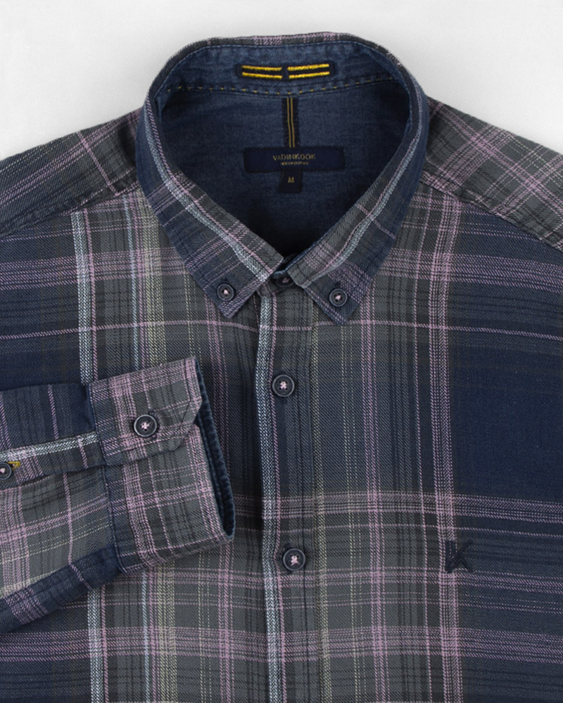 پیراهن کتان نخ مردانه VK990 - کالباسی