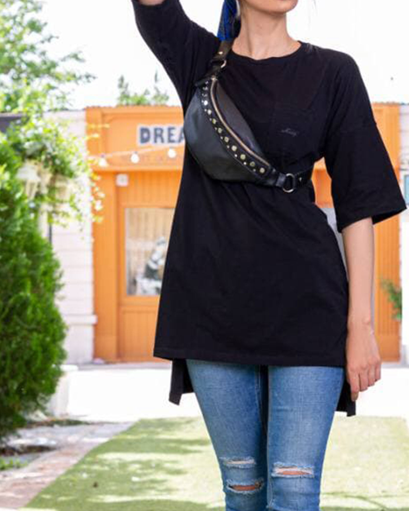 تونیک زنانه اورسایز 1334- مشکی (1)