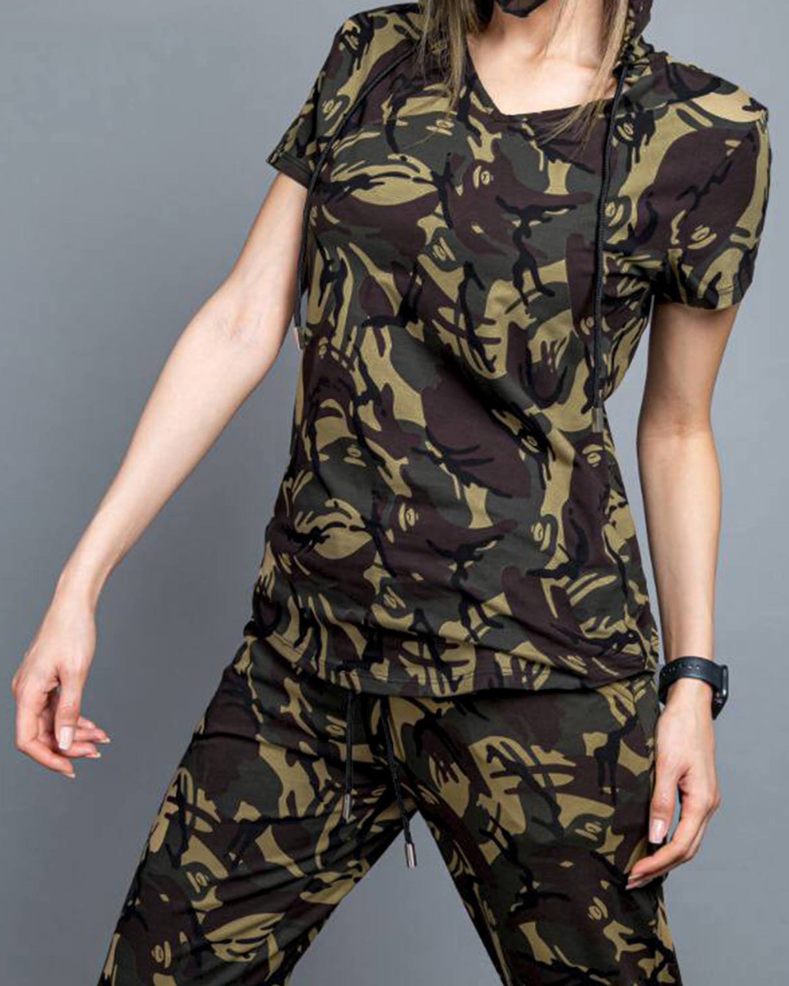 تیشرت کلاه دار زنانه 1318 (2)