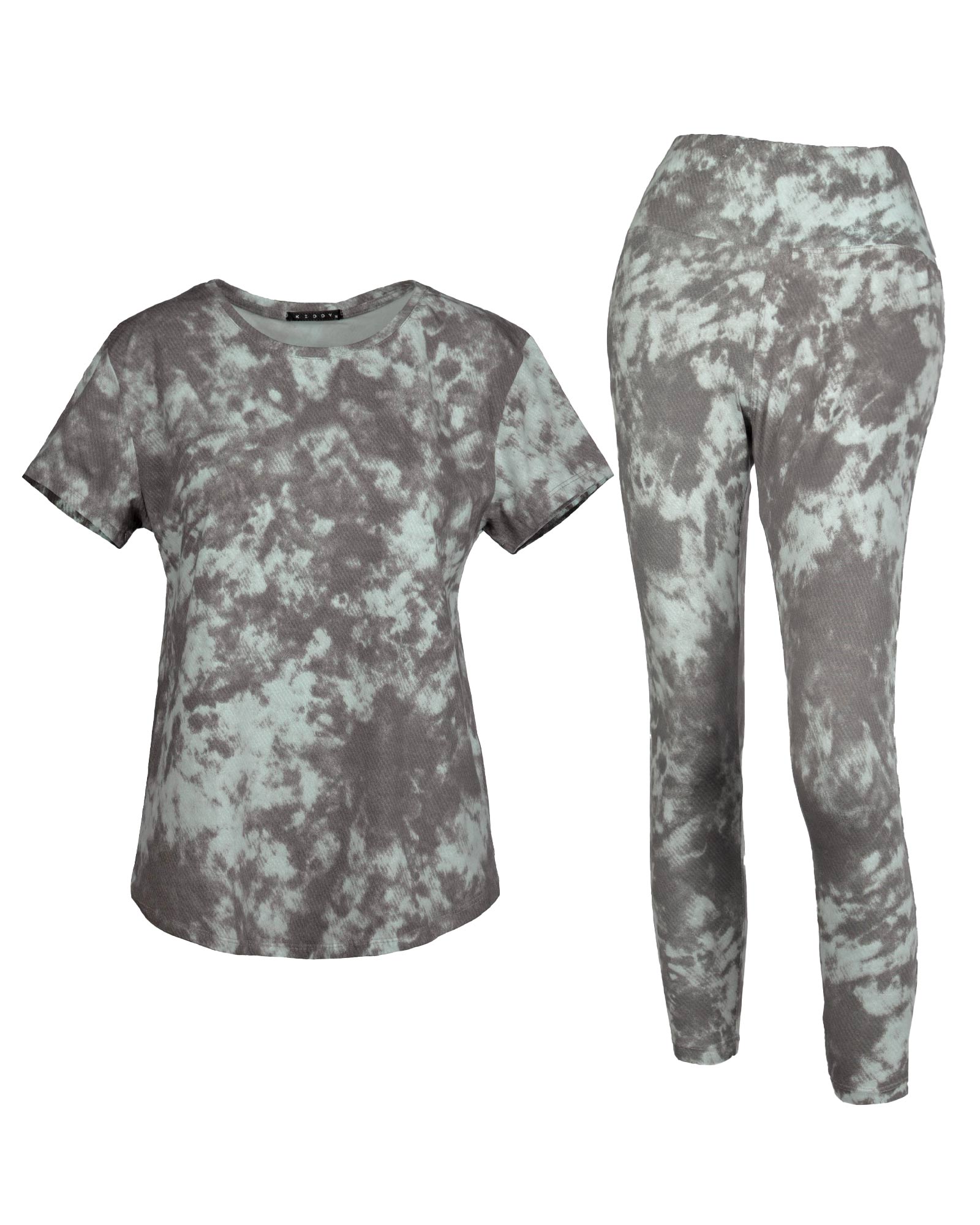 ست تیشرت و شلوار زنانه 1323+1325- حاکستری (13)