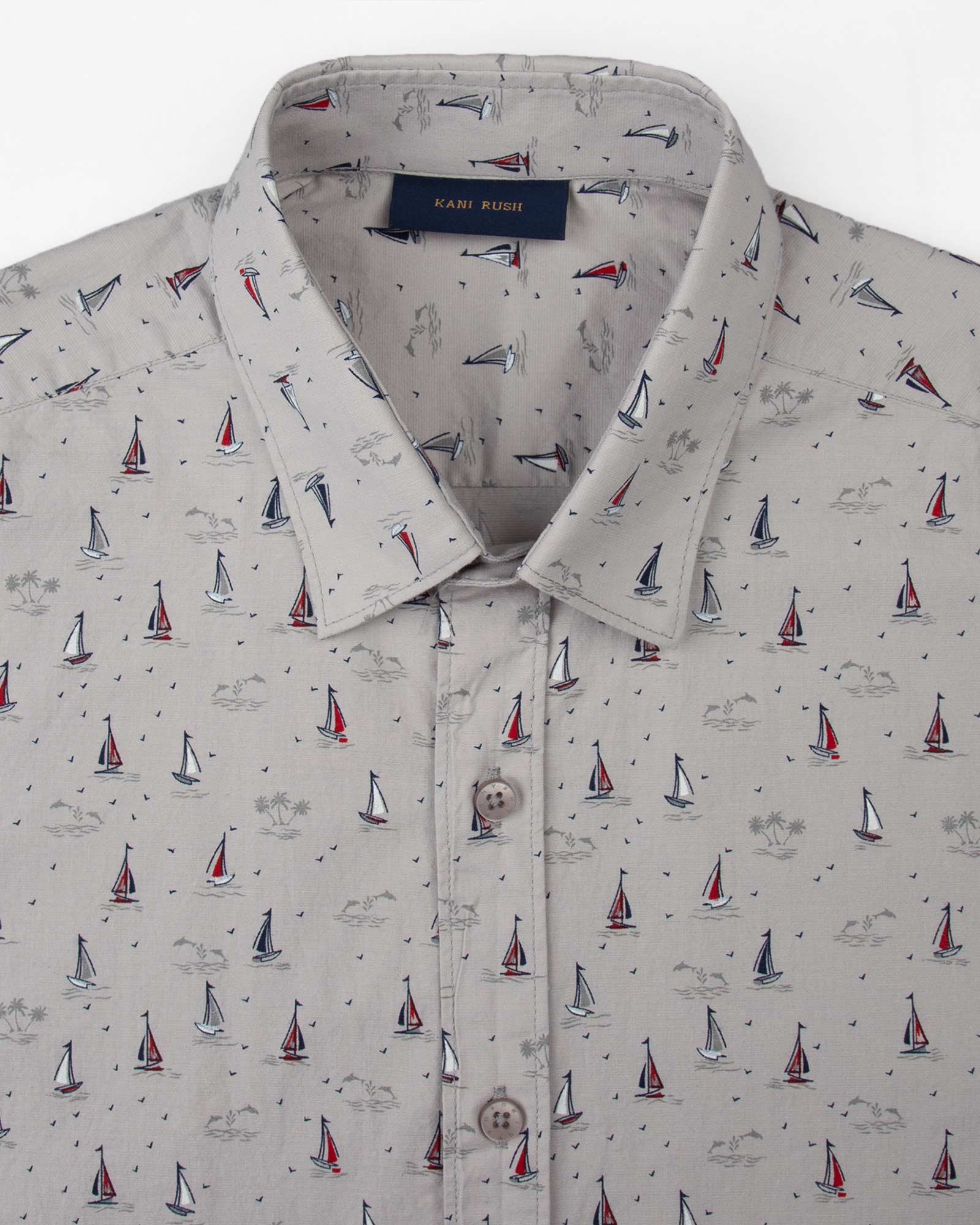 پیراهن مردانه هاوایی 4012- طوسی (3)