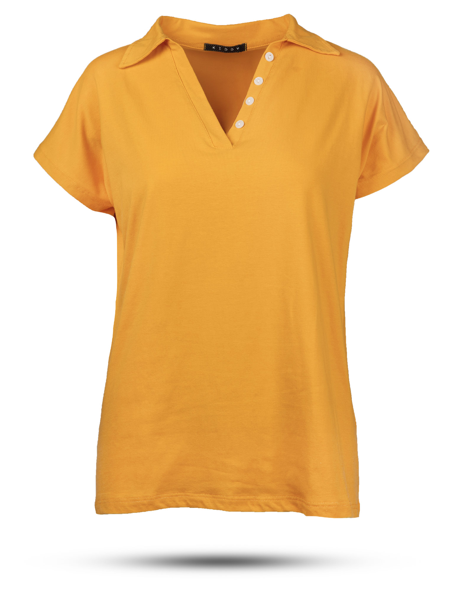 تیشرت زنانه بیسیک 1359- خردلی (1)