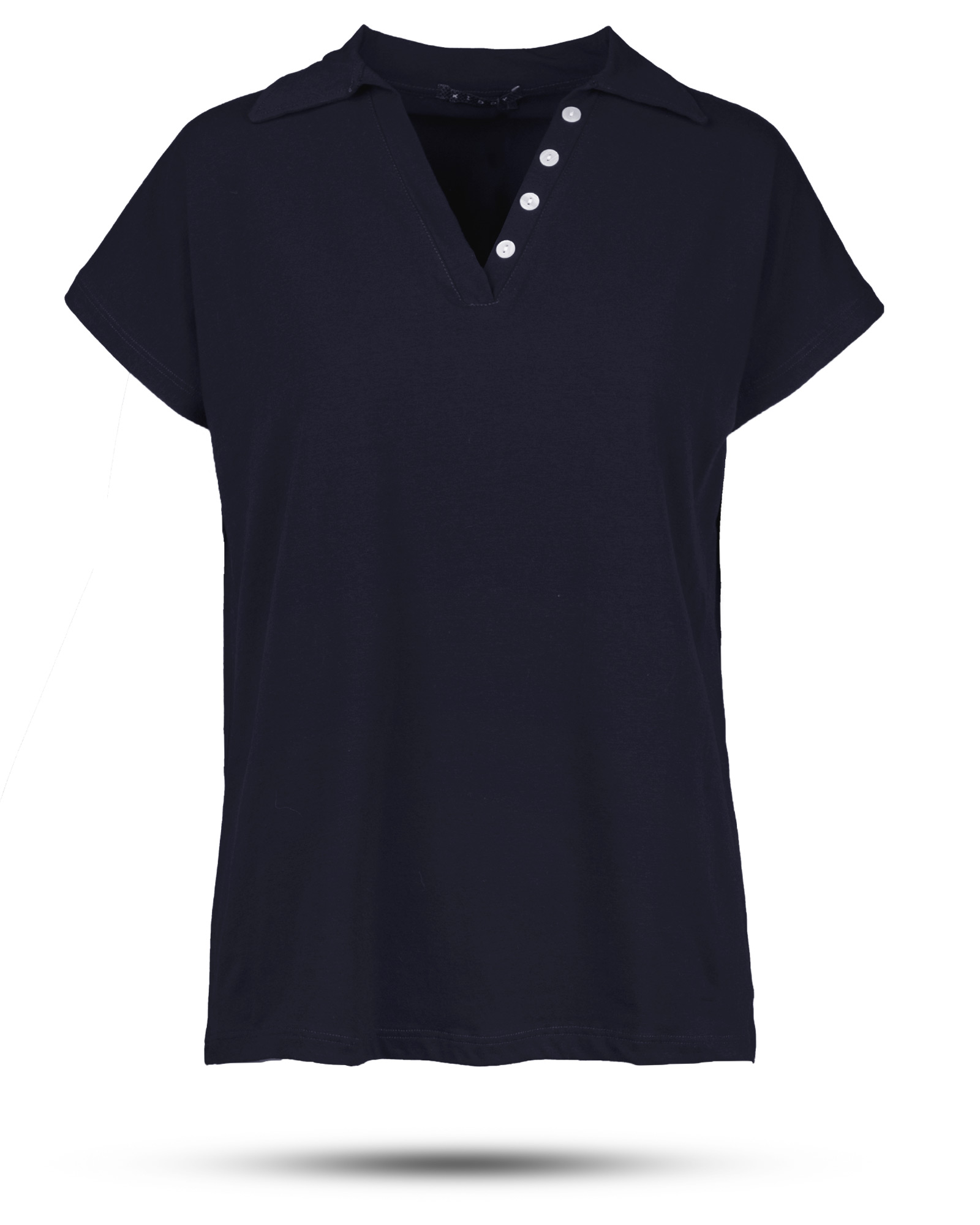 تیشرت زنانه بیسیک 1359- سرمه ای (1)