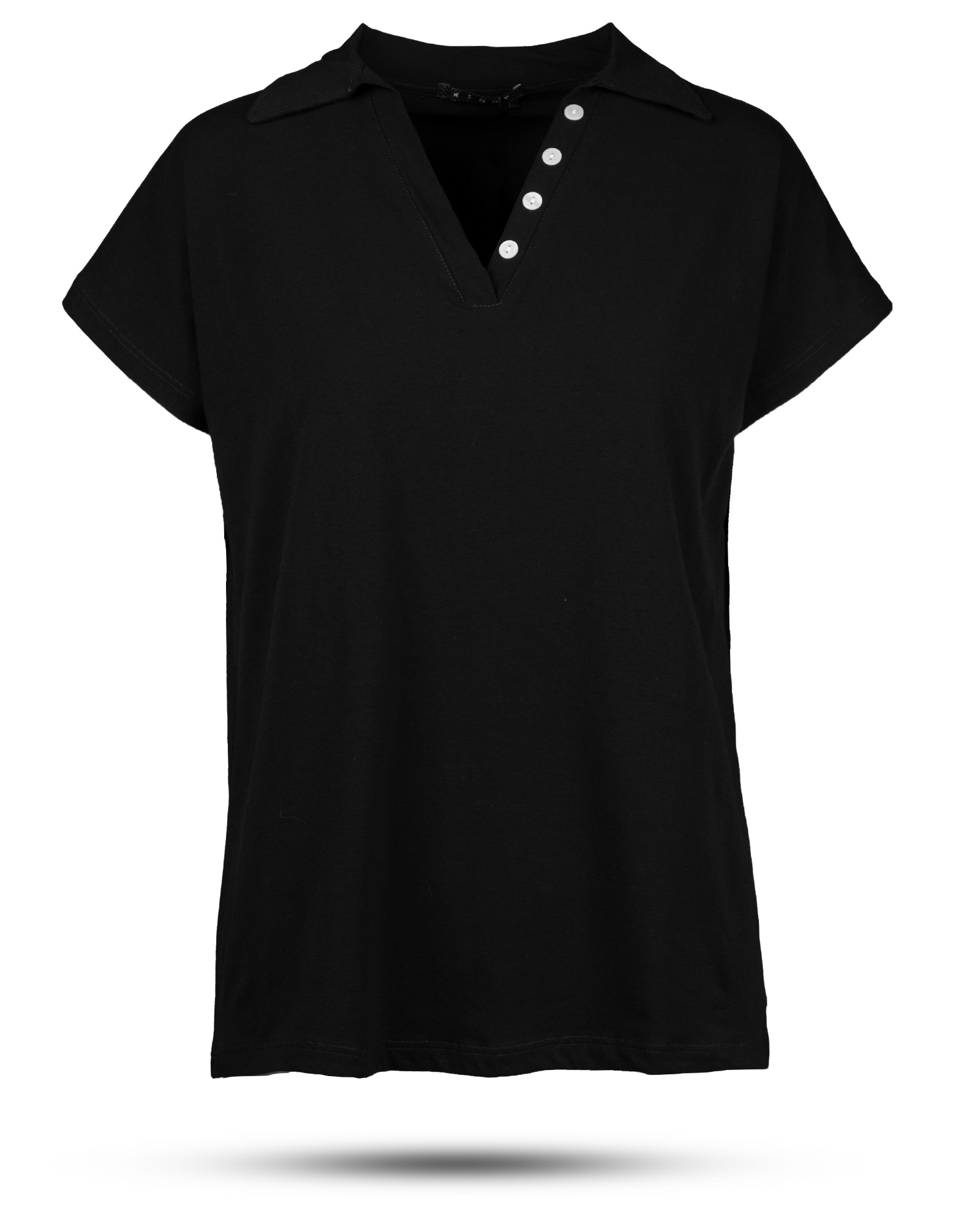 تیشرت زنانه بیسیک 1359-مشکی (1)