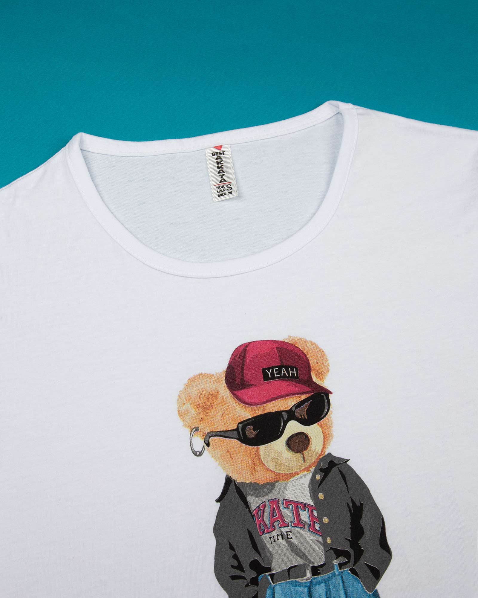 تیشرت زنانه طرح داد 1533012- سفید (5)