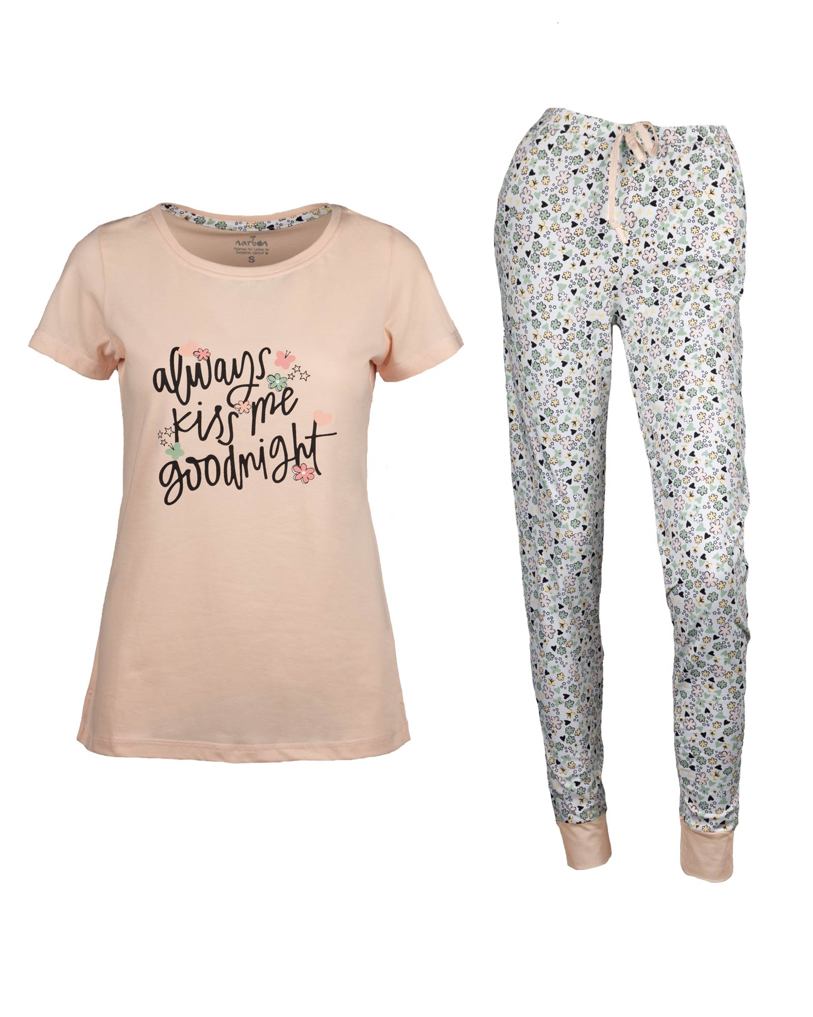 ست تیشرت و شلوار زنانه 0717- لیمویی (7)