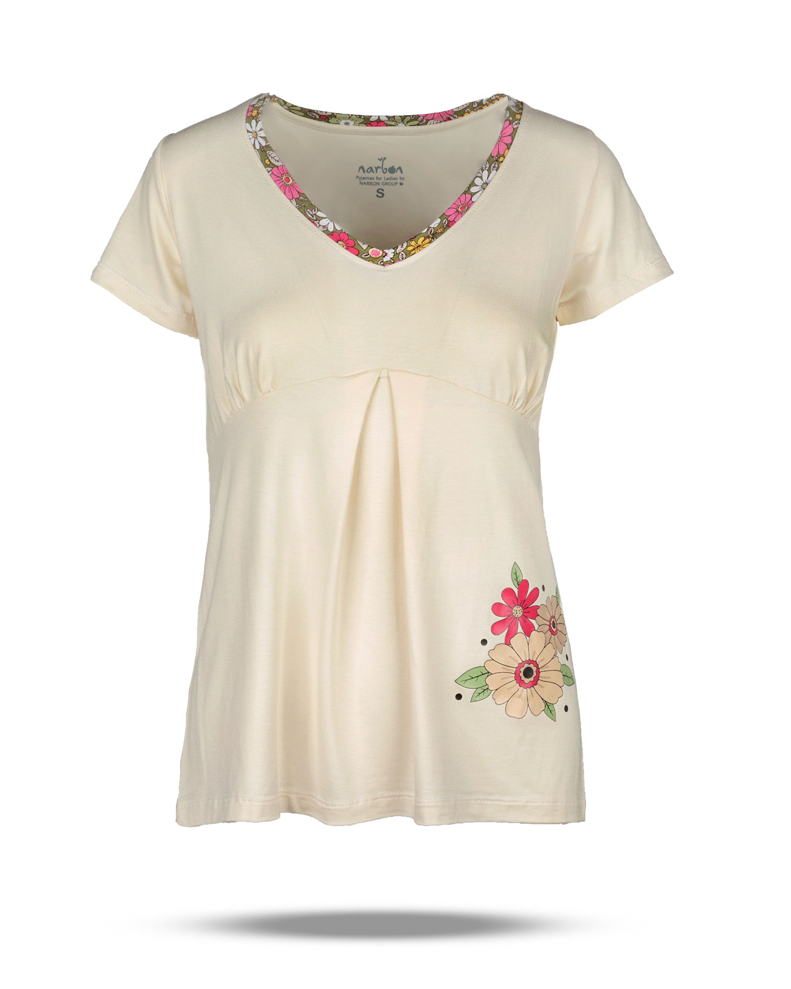 ست تیشرت و شلوار زنانه 0825- نخودی (3)