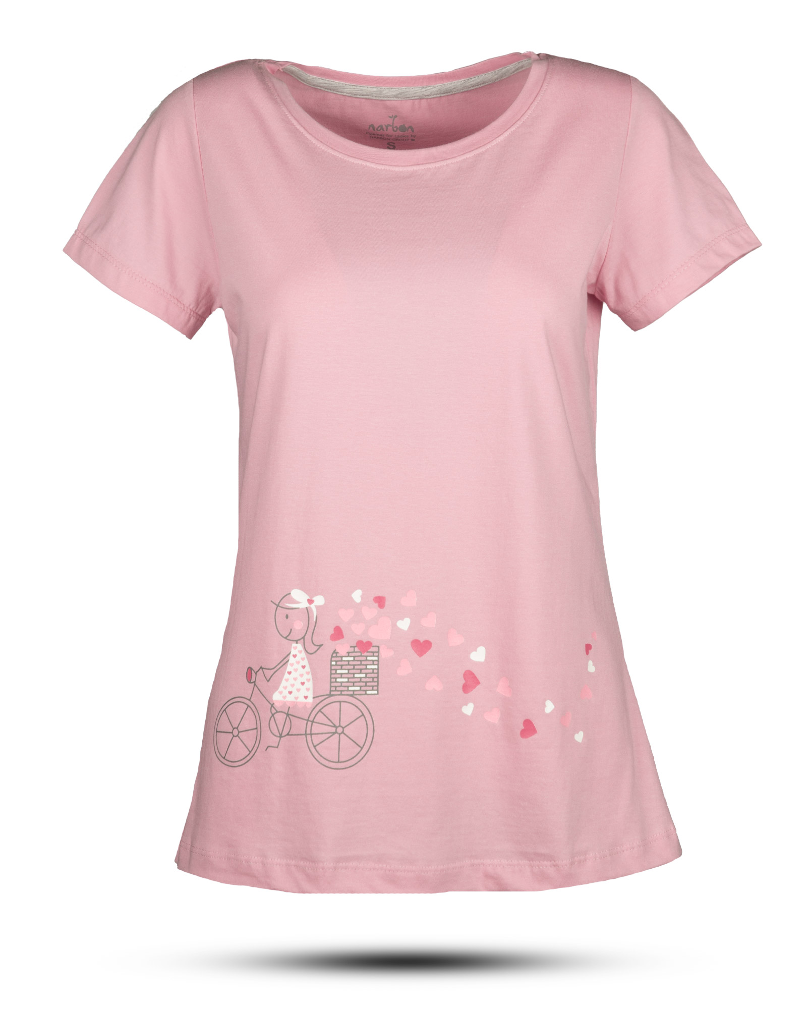 ست تیشرت و شلوار زنانه 0857- صورتی تیره (1)