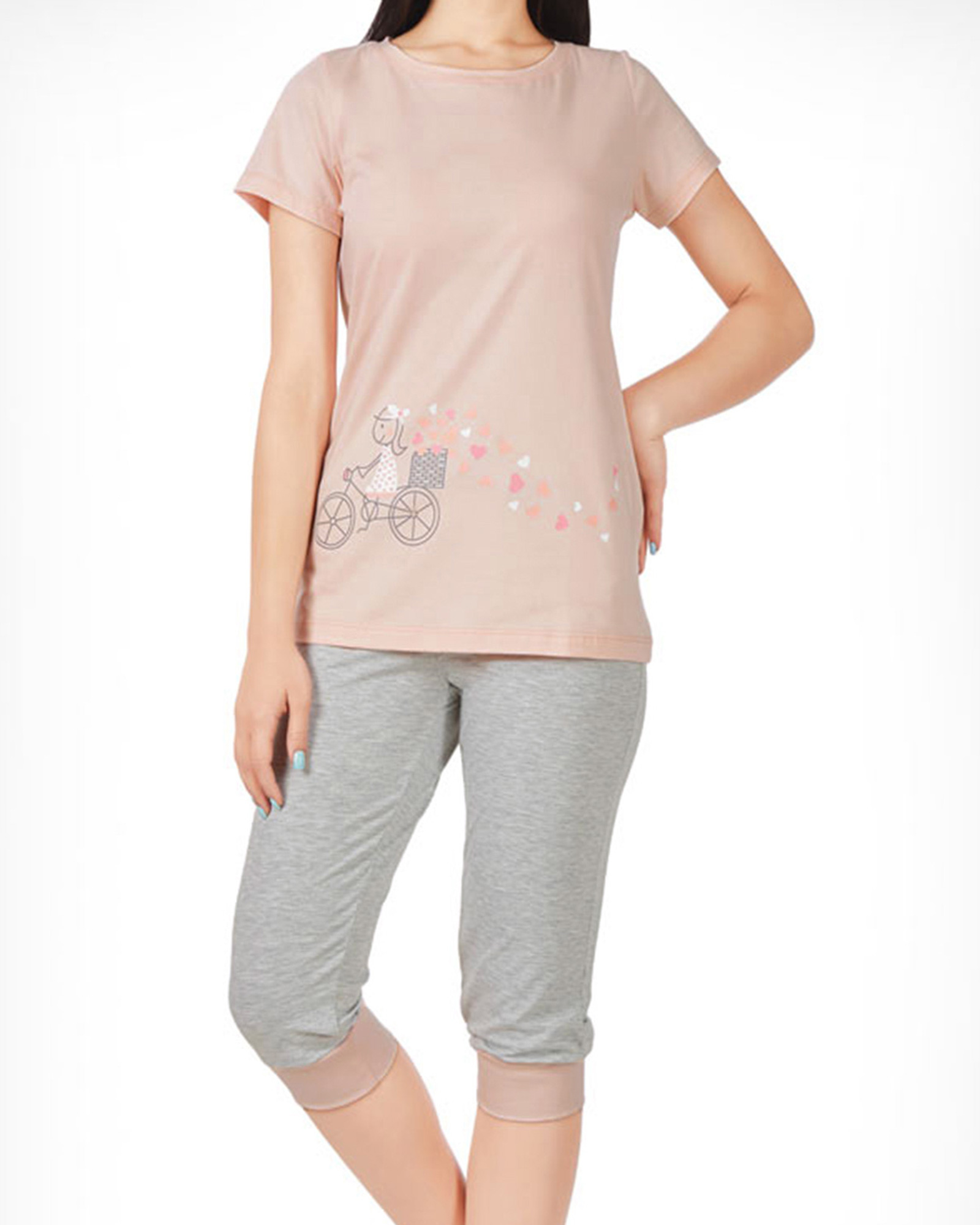 ست تیشرت و شلوار زنانه 0857