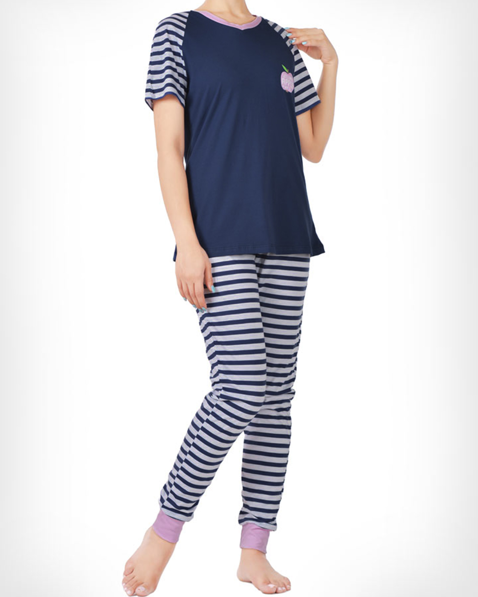 ست تیشرت و شلوار زنانه 0859 (1)