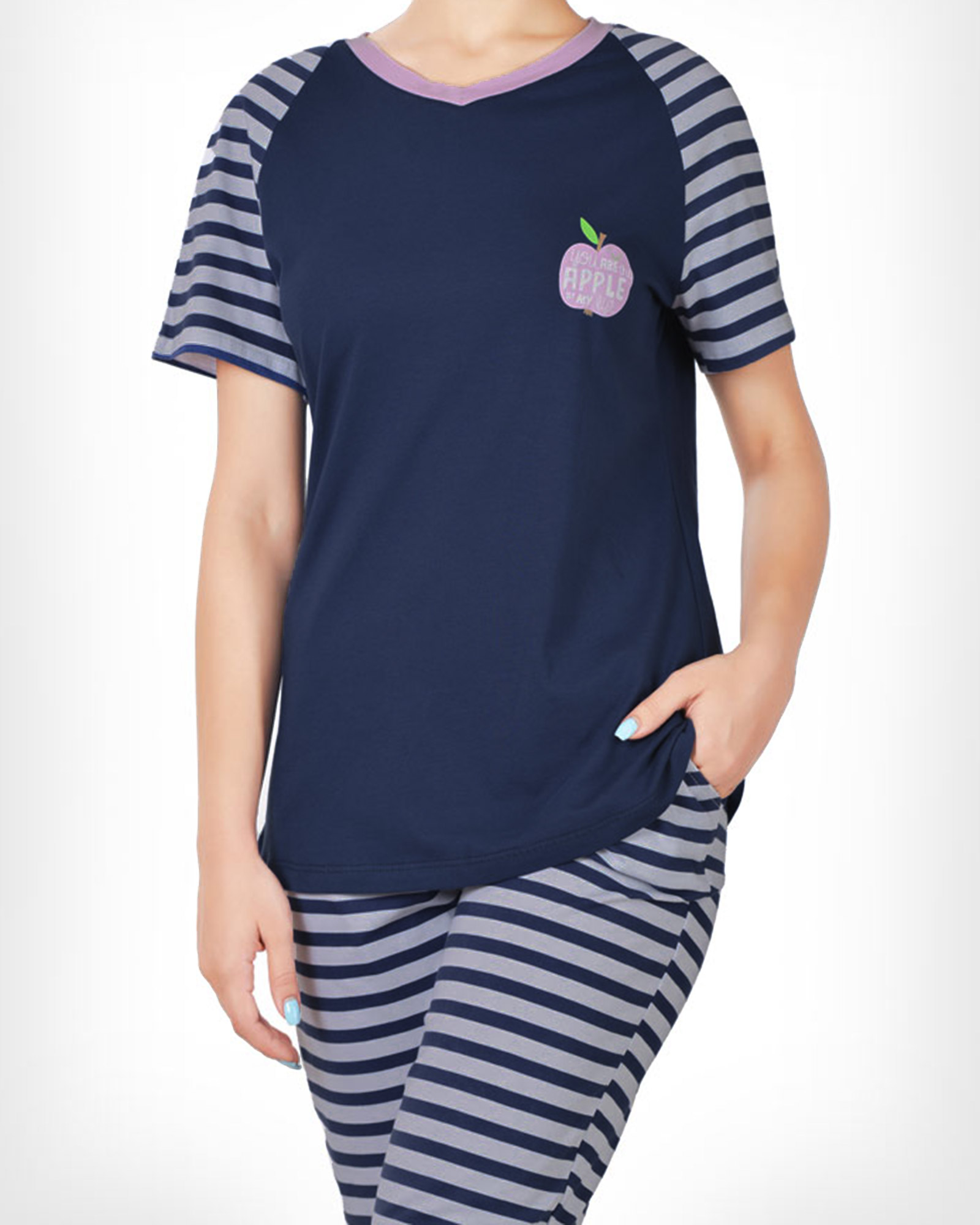 ست تیشرت و شلوار زنانه 0859 (2)