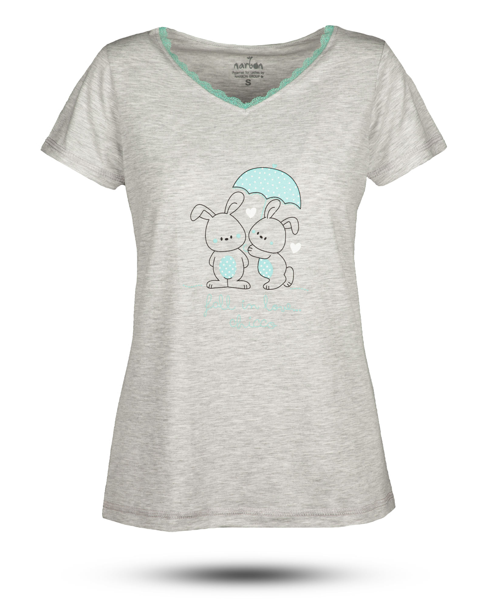 ست تیشرت و شلوار زنانه 0868- آبی آسمانی (1)