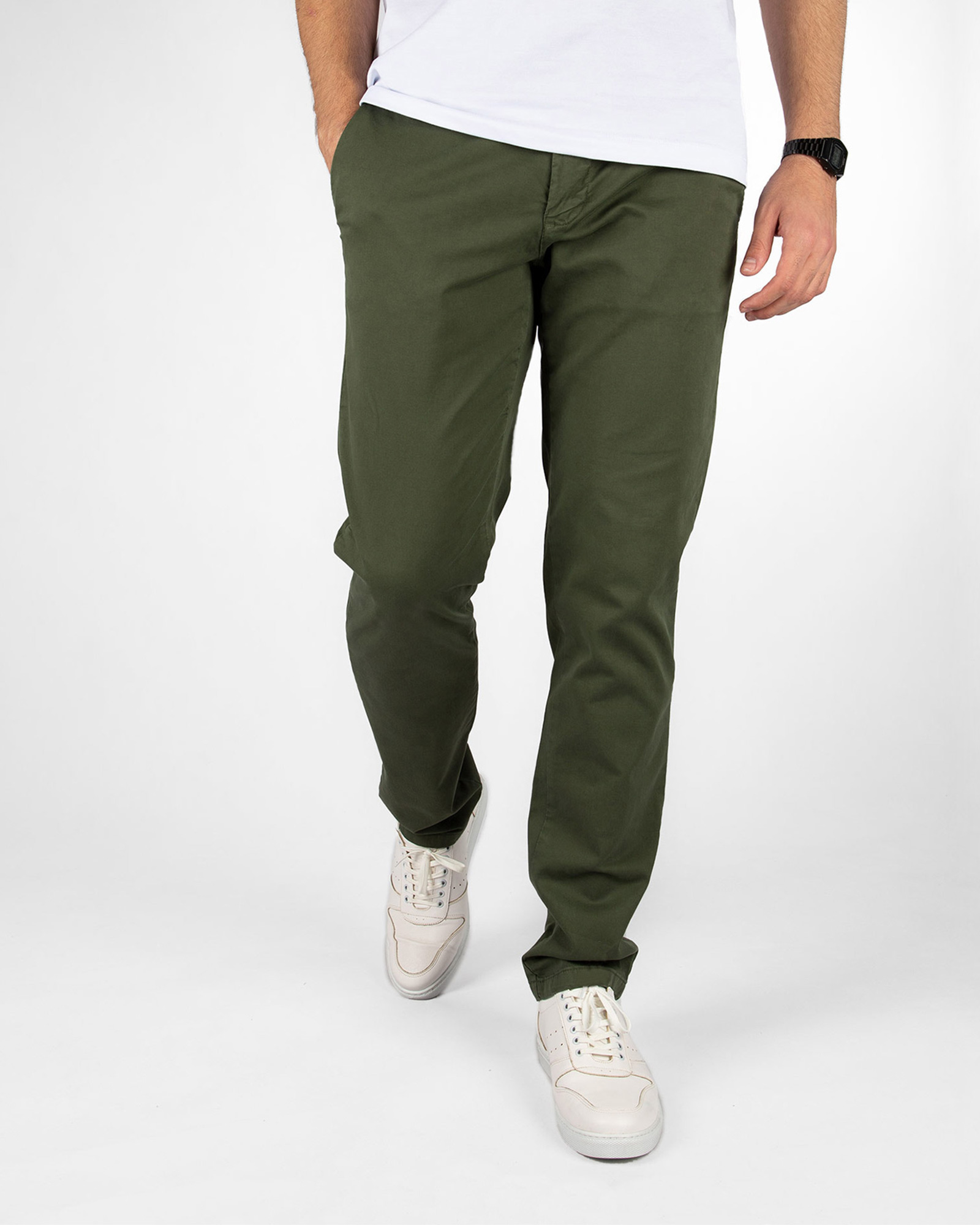 شلوار کتان مردانه VK0021- سبز تیره (1)